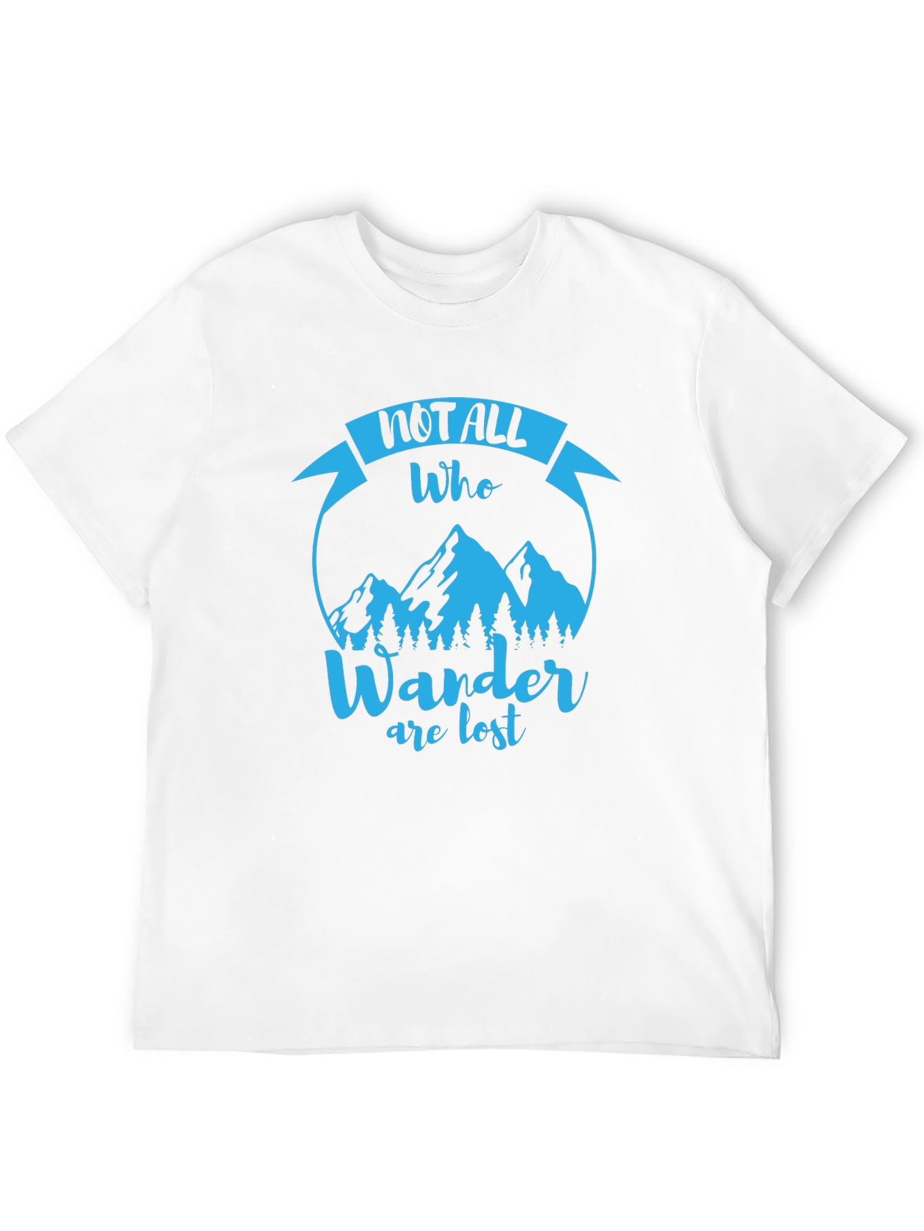 Black Wanderlust T-Shirt - Not All Who Wander Are Lost view 12