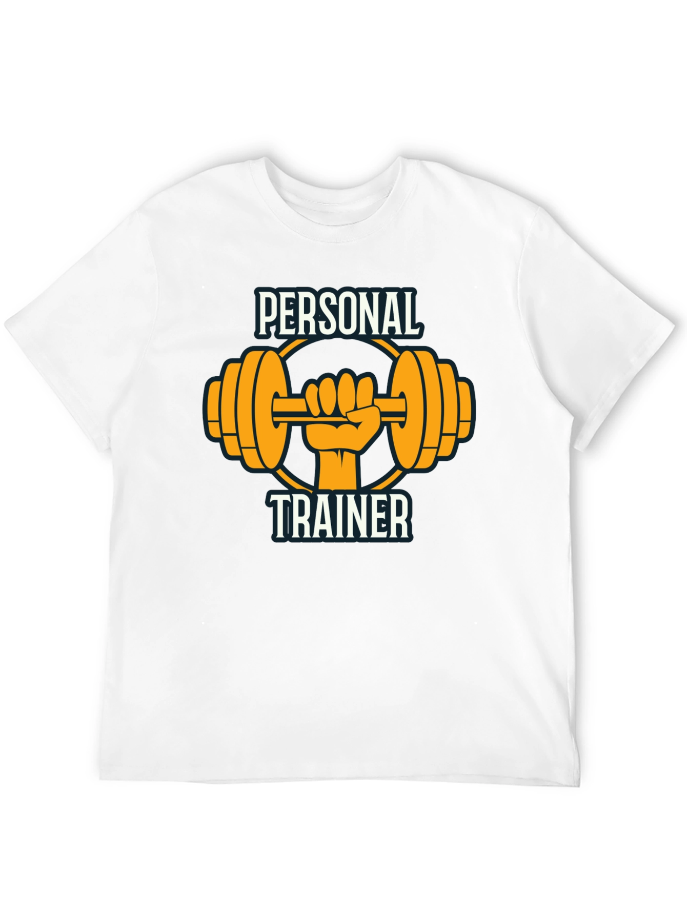 Black Personal Trainer Graphic Tee - Black Cotton Gym Shirt view 12