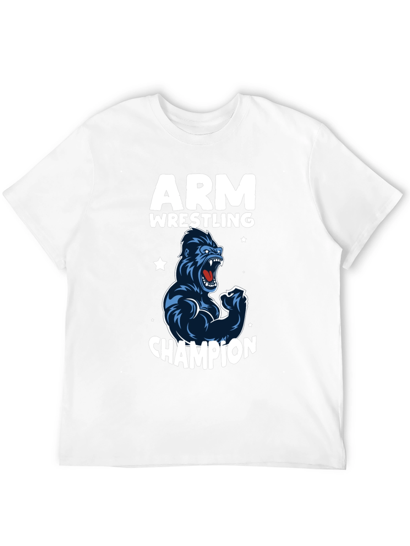 Black Arm Wrestling Champion Gorilla T-Shirt - Black view 12