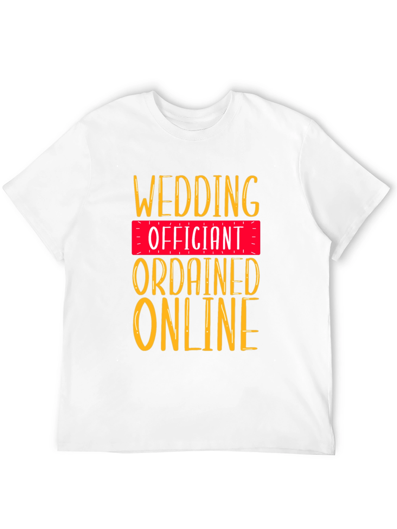 Black Wedding Officiant T-Shirt - Ordained Online view 12