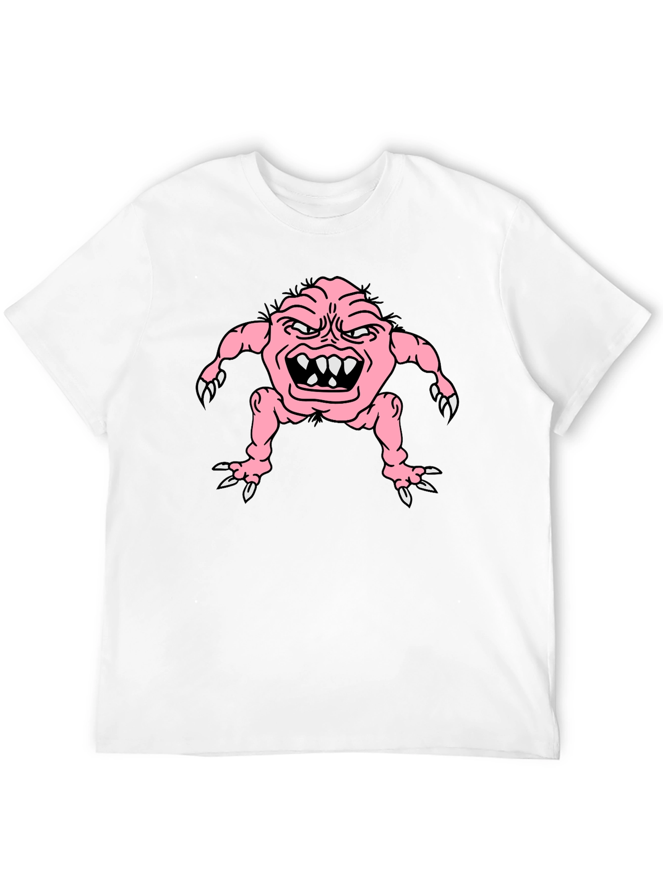 Black Cartoon Monster Graphic Tee - Black view 12