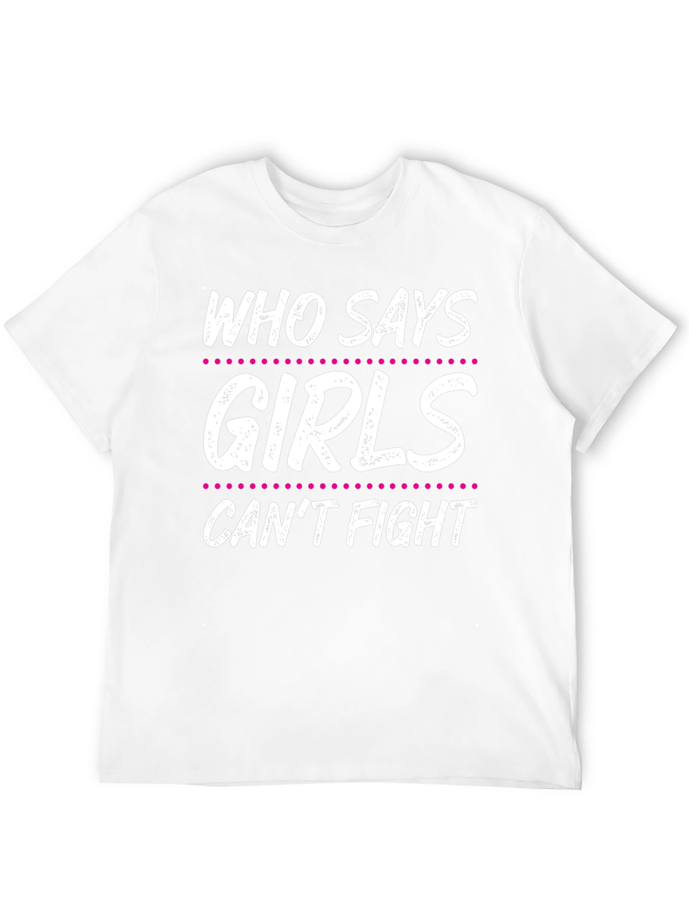 Black Who Says Girls Can't Fight T-Shirt view 12