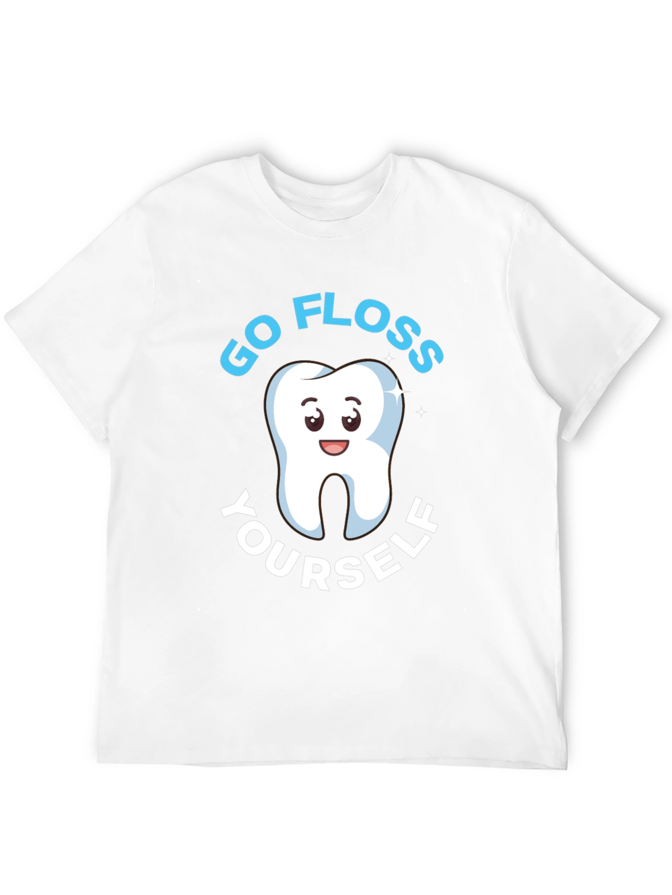 Black Go Floss Yourself Dental Humor T-Shirt view 12