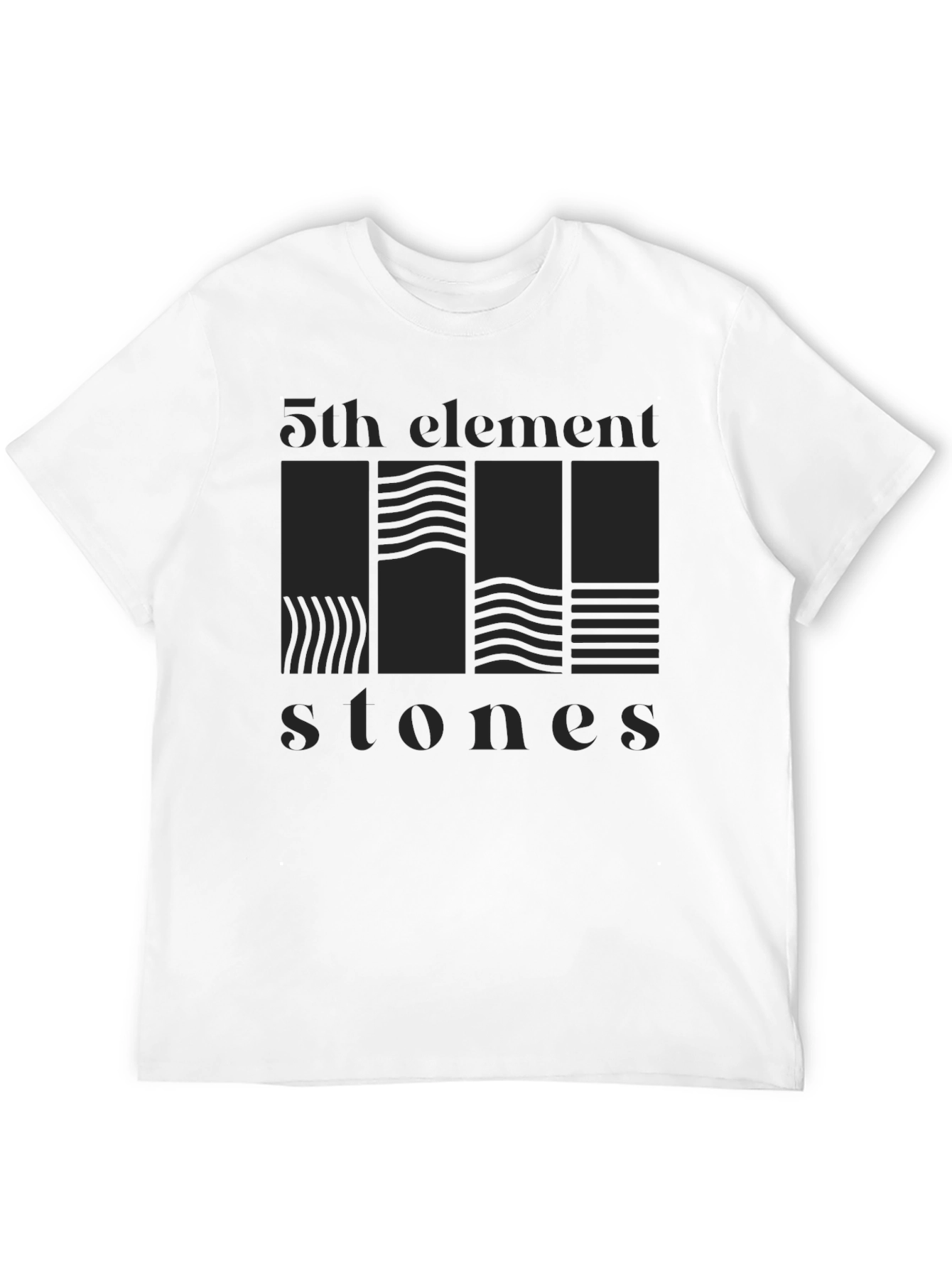Black 5th Element Stones Graphic Tee - Black view 12