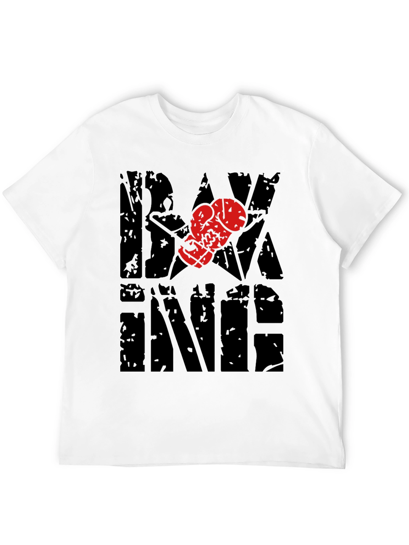 Black Boxing T-Shirt with Glove Graphic view 12