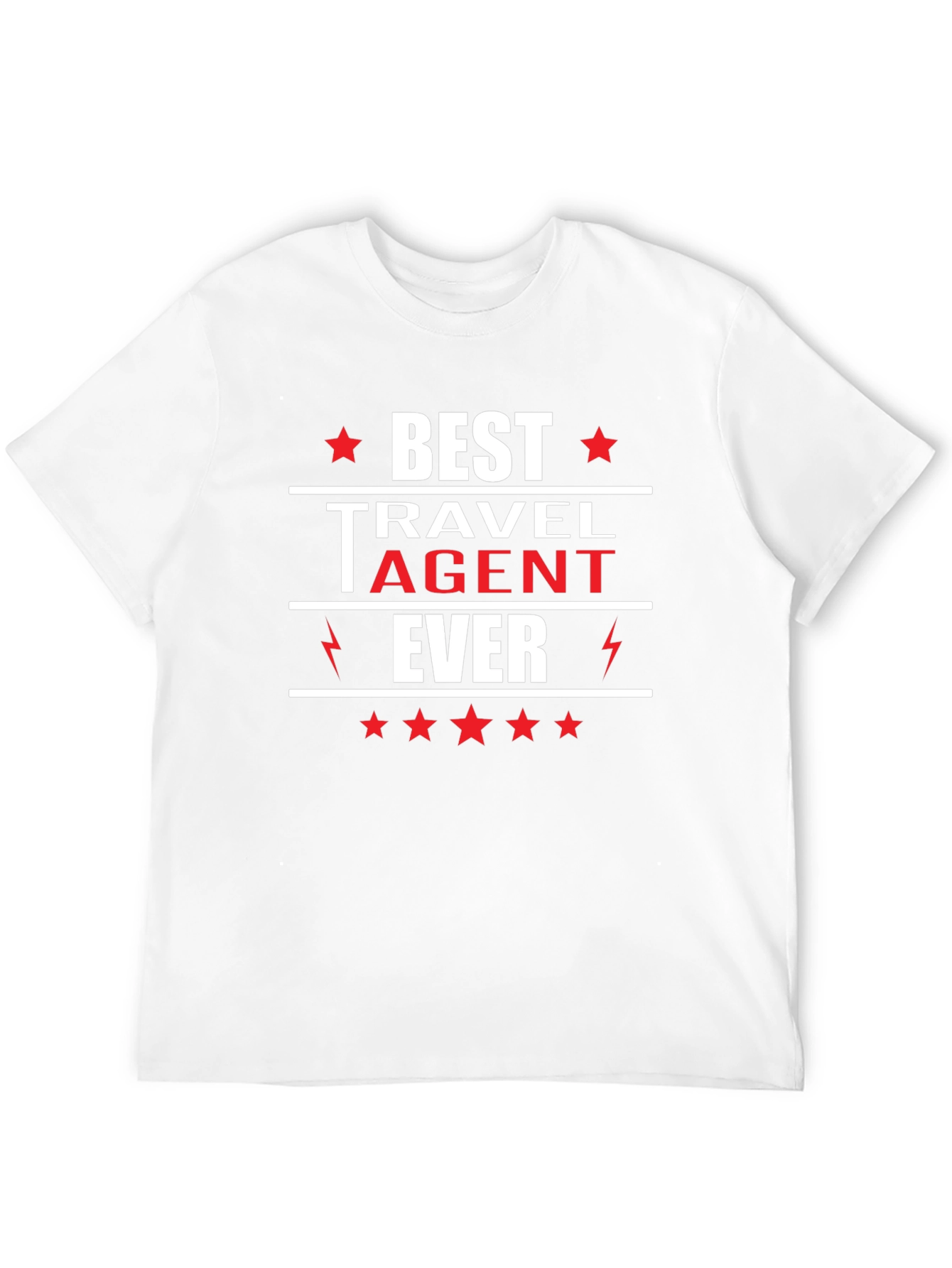 Black Best Travel Agent Ever T-Shirt, Black view 12