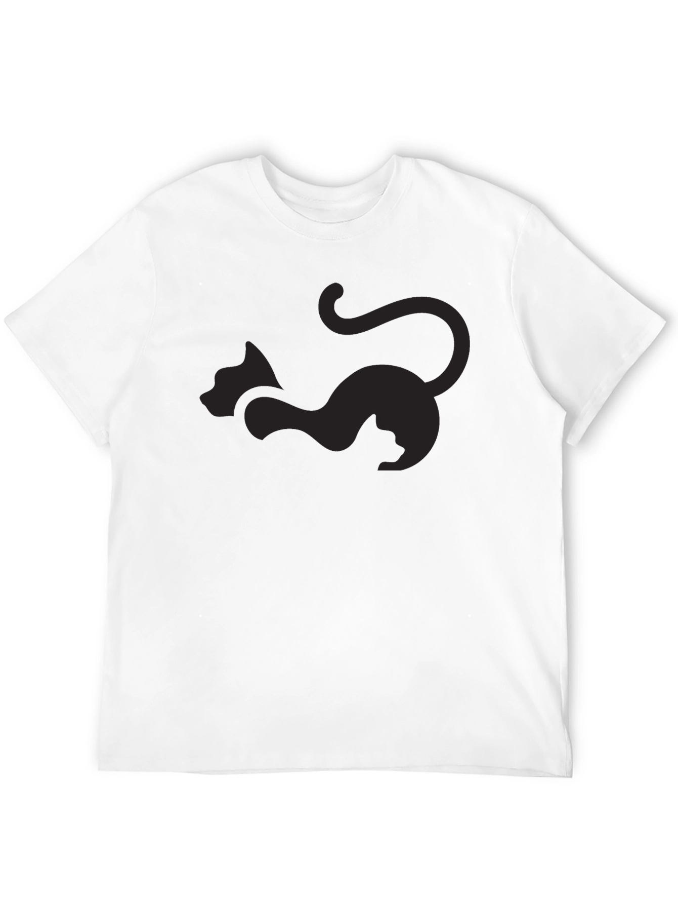 Black Black Cat Silhouette T-Shirt - Sleek and Stylish Design view 12