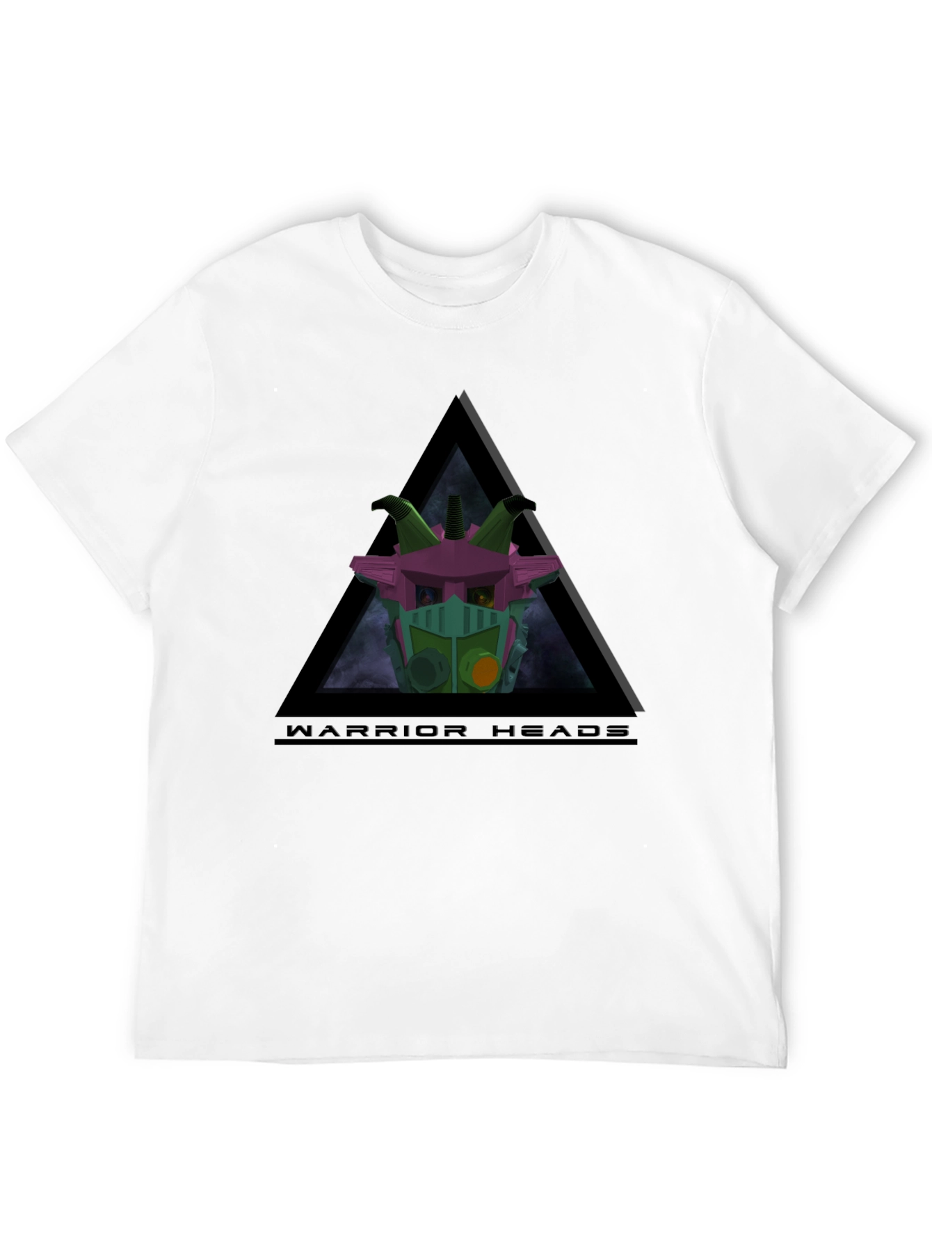 Black Warrior Heads Graphic T-Shirt - Sci-Fi Design view 12
