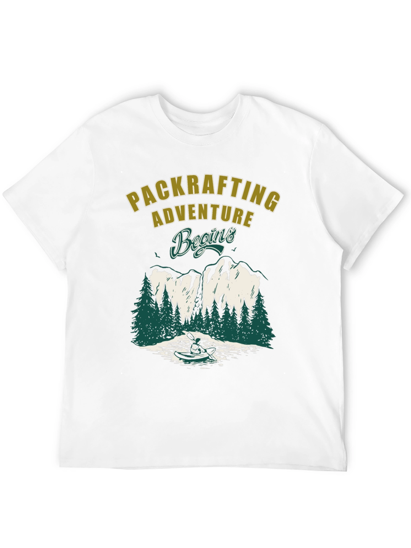 Black Packrafting Adventure Begins Black T-Shirt view 12