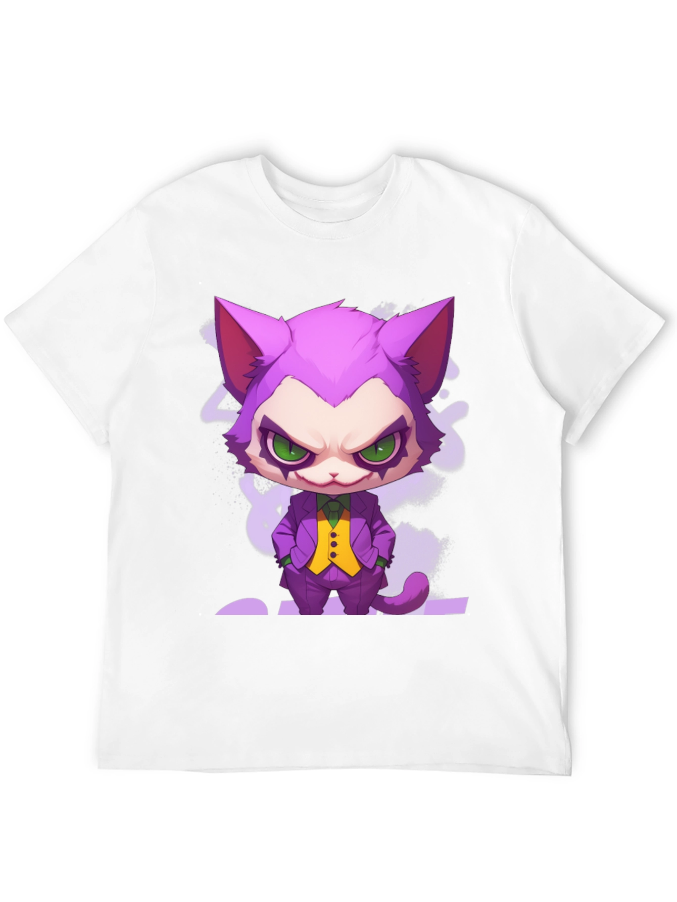 Black Cat Joker Graphic T-Shirt - Unique Design view 12