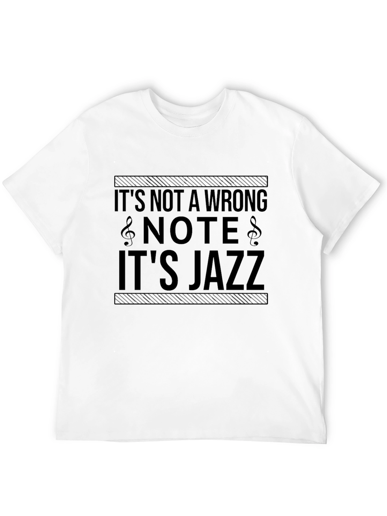 Black It's Not a Wrong Note, It's Jazz T-Shirt view 12