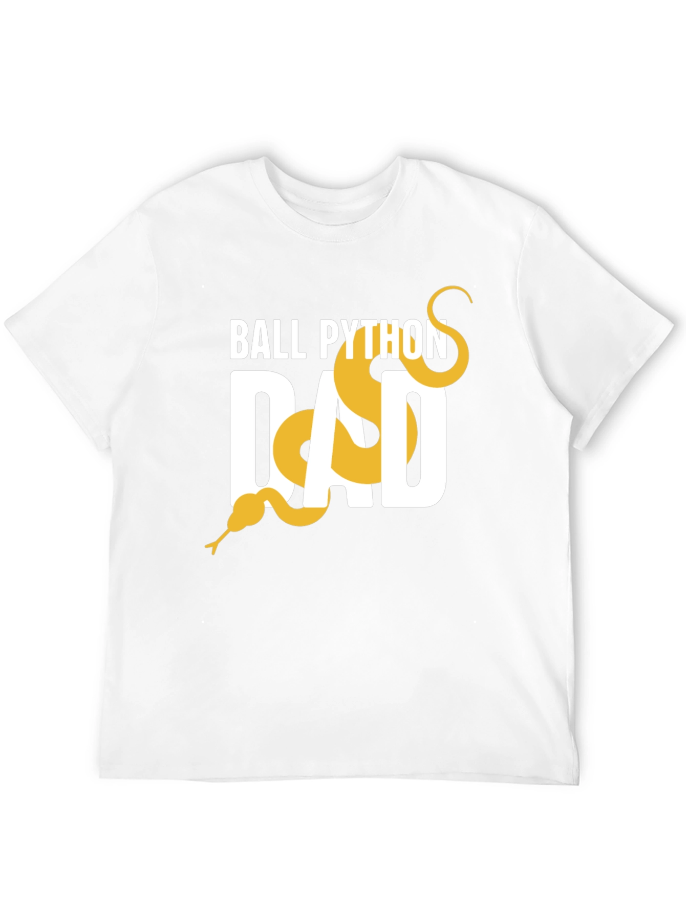 Black Ball Python Dad Graphic Tee - Black Cotton T-Shirt view 12