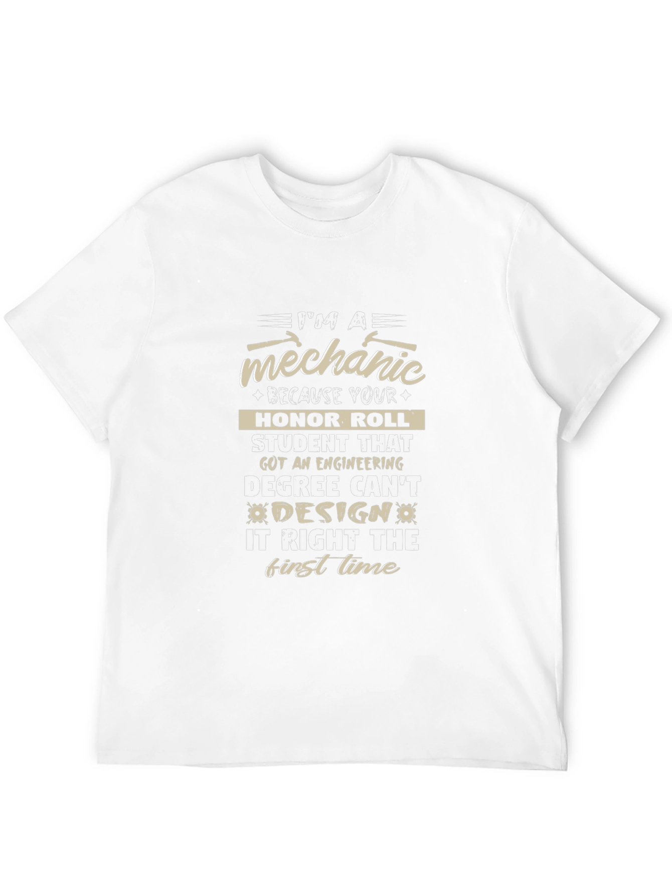 Black Mechanic T-Shirt: Funny Engineering Degree Design view 12