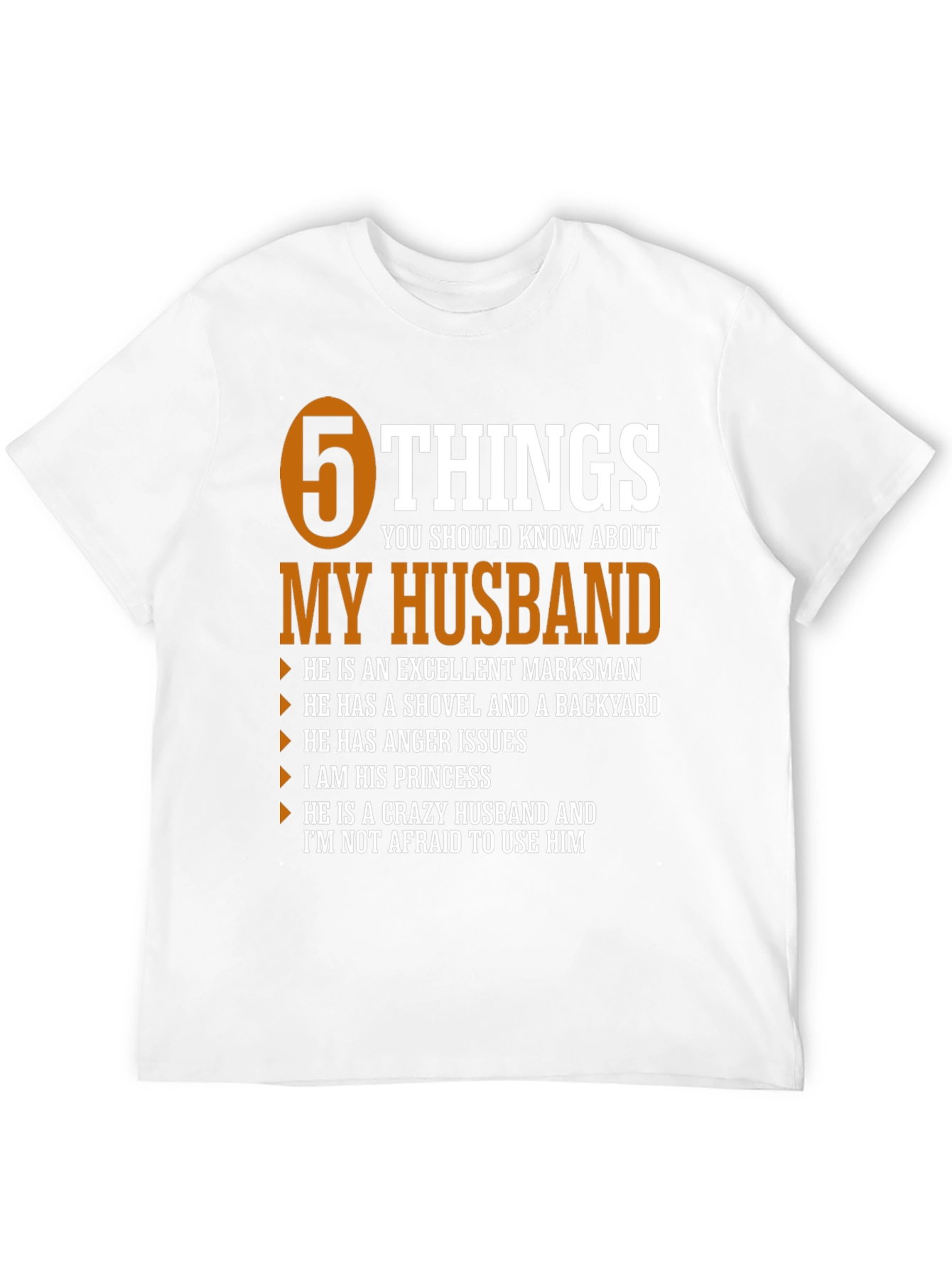 Black 5 Things My Husband T-Shirt view 12