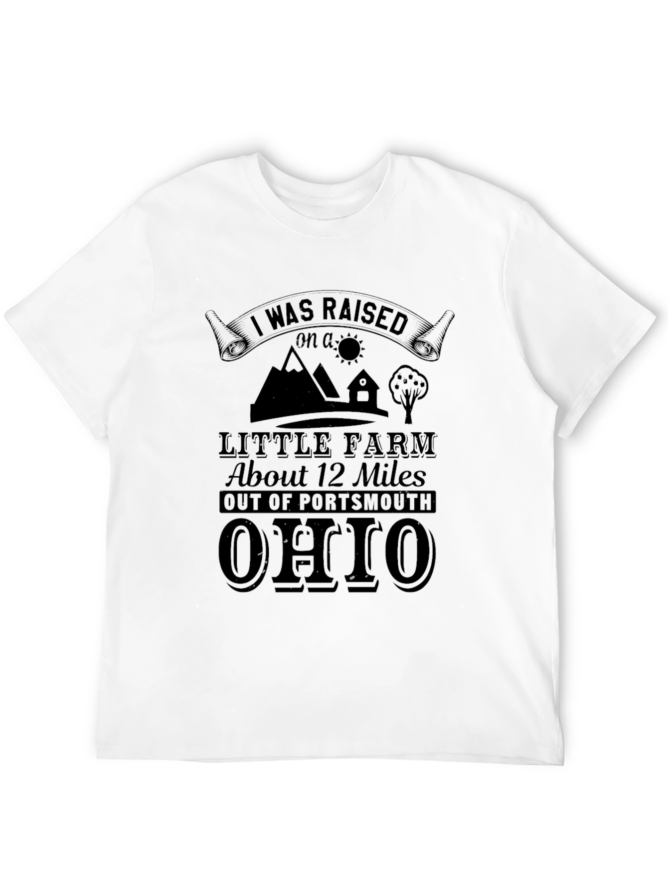 Black Raised on a Little Farm T-Shirt view 12