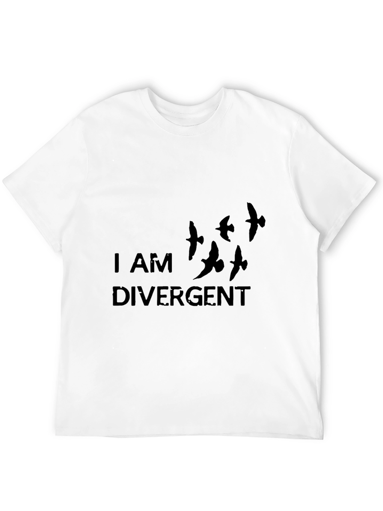 Black I AM DIVERGENT Black T-Shirt view 12