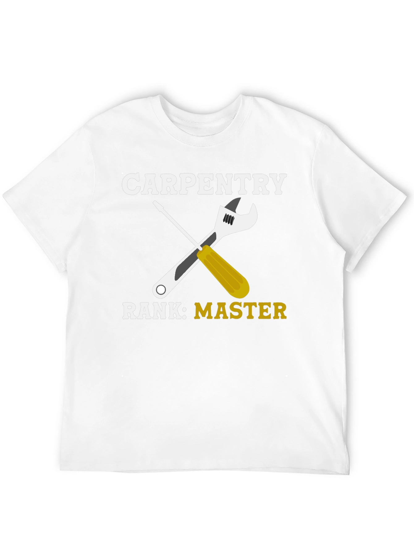 Black Carpentry Master T-Shirt - Wrench & Screwdriver Graphic Tee view 12