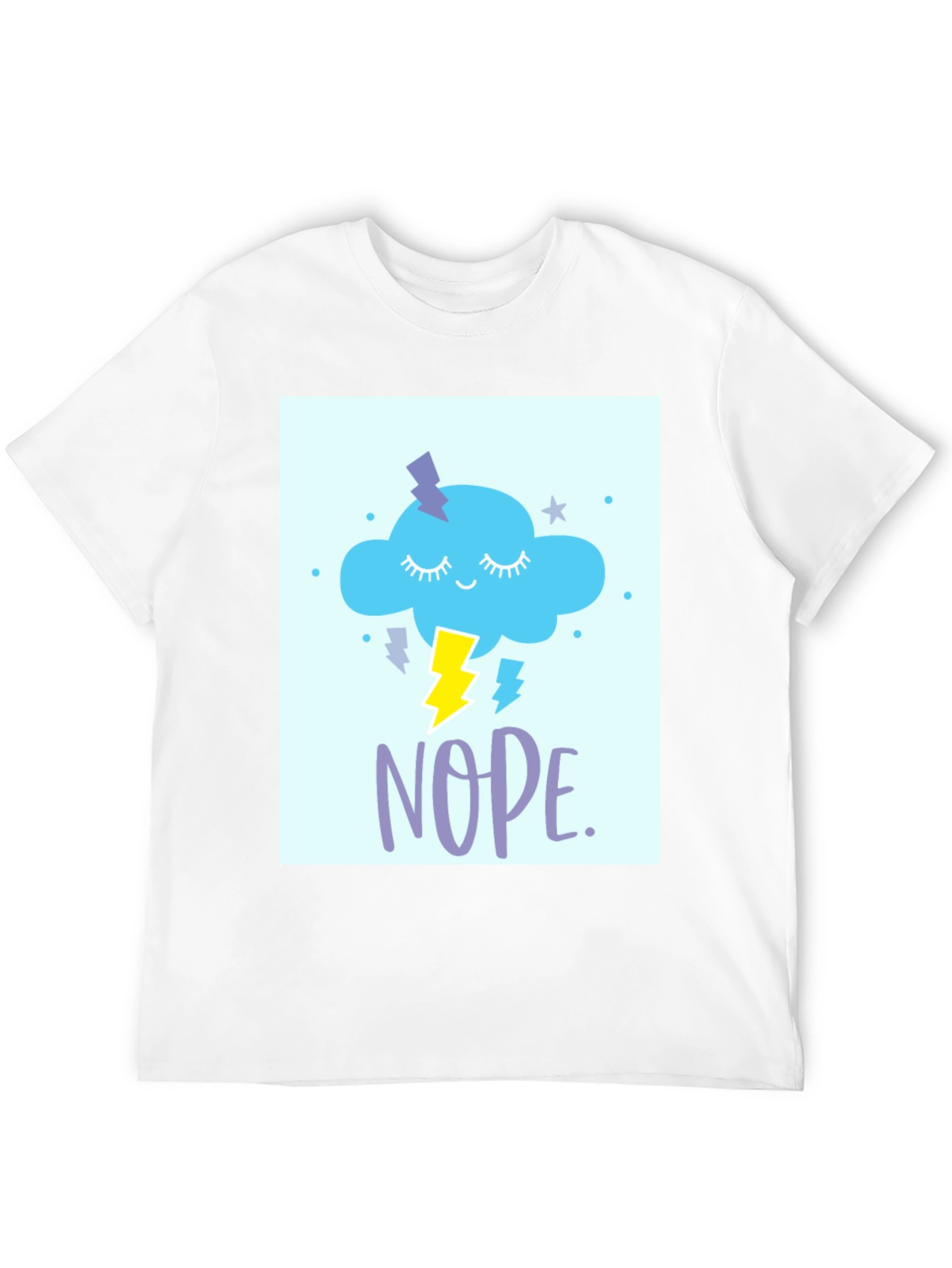 Black Nope Cloud T-Shirt - Weather Humor Tee view 12