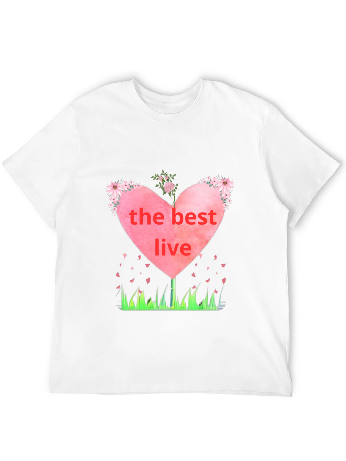 Black The Best Live Heart Graphic Black T-Shirt view 12