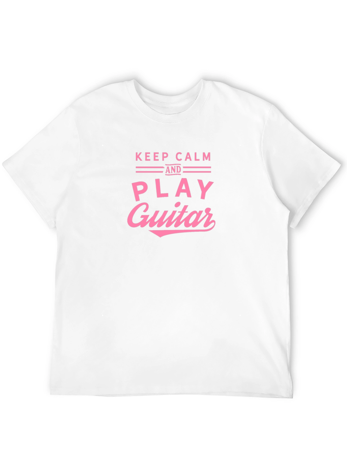Black Keep Calm & Play Guitar Black T-Shirt view 12
