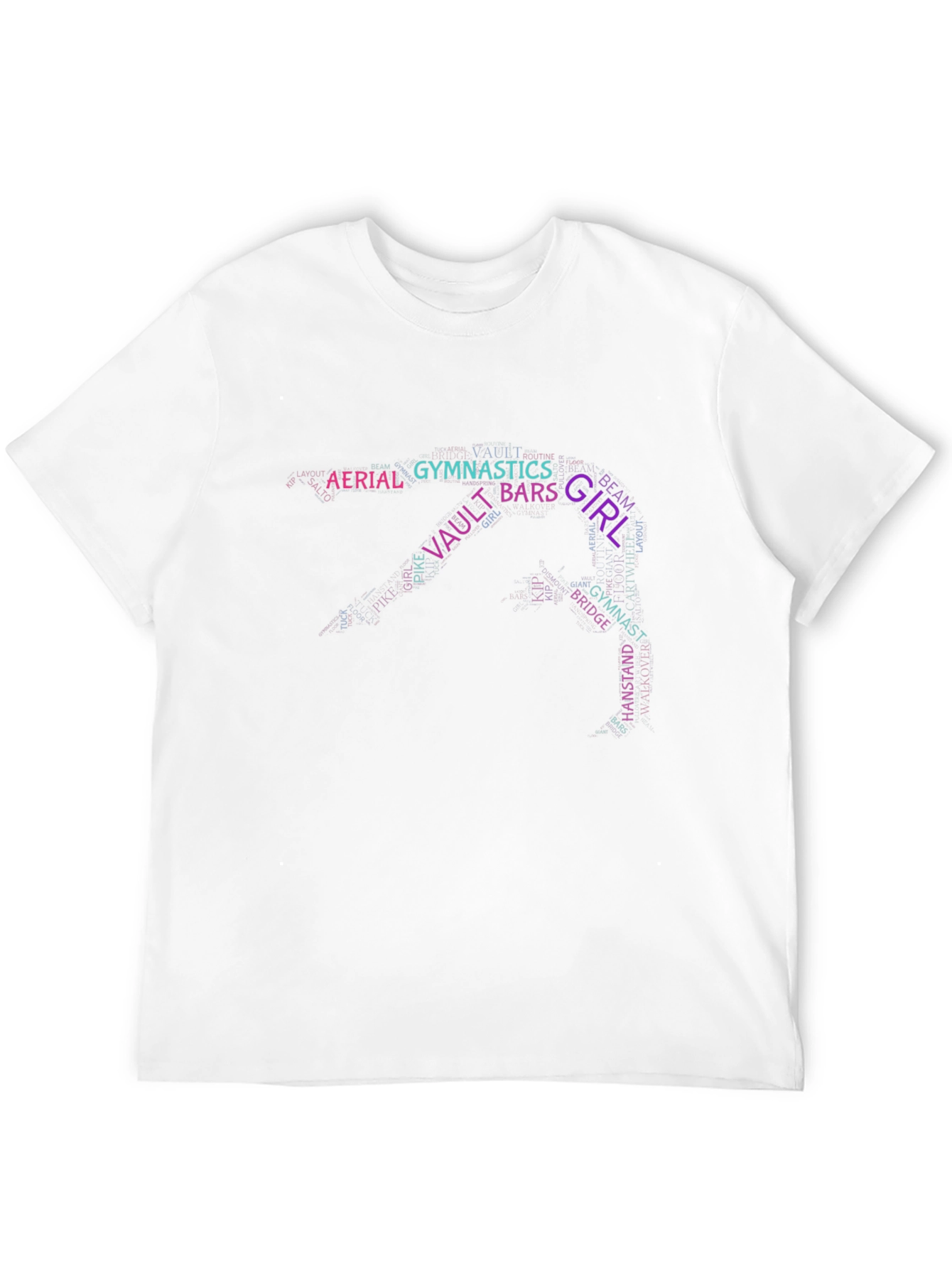 Black Gymnastics Word Art T-Shirt view 12