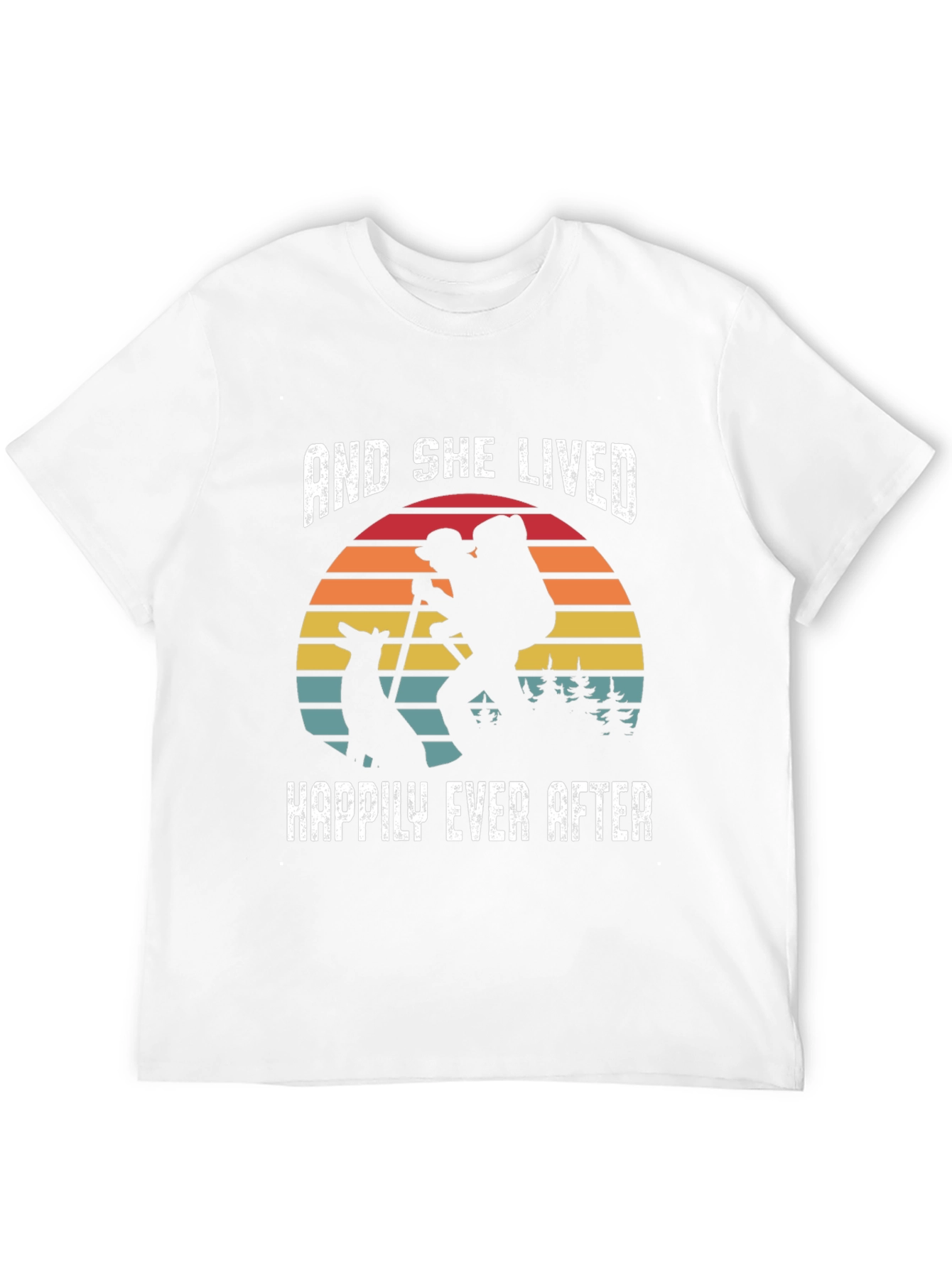 Black She Lived Happily Ever After Hiking T-Shirt view 12