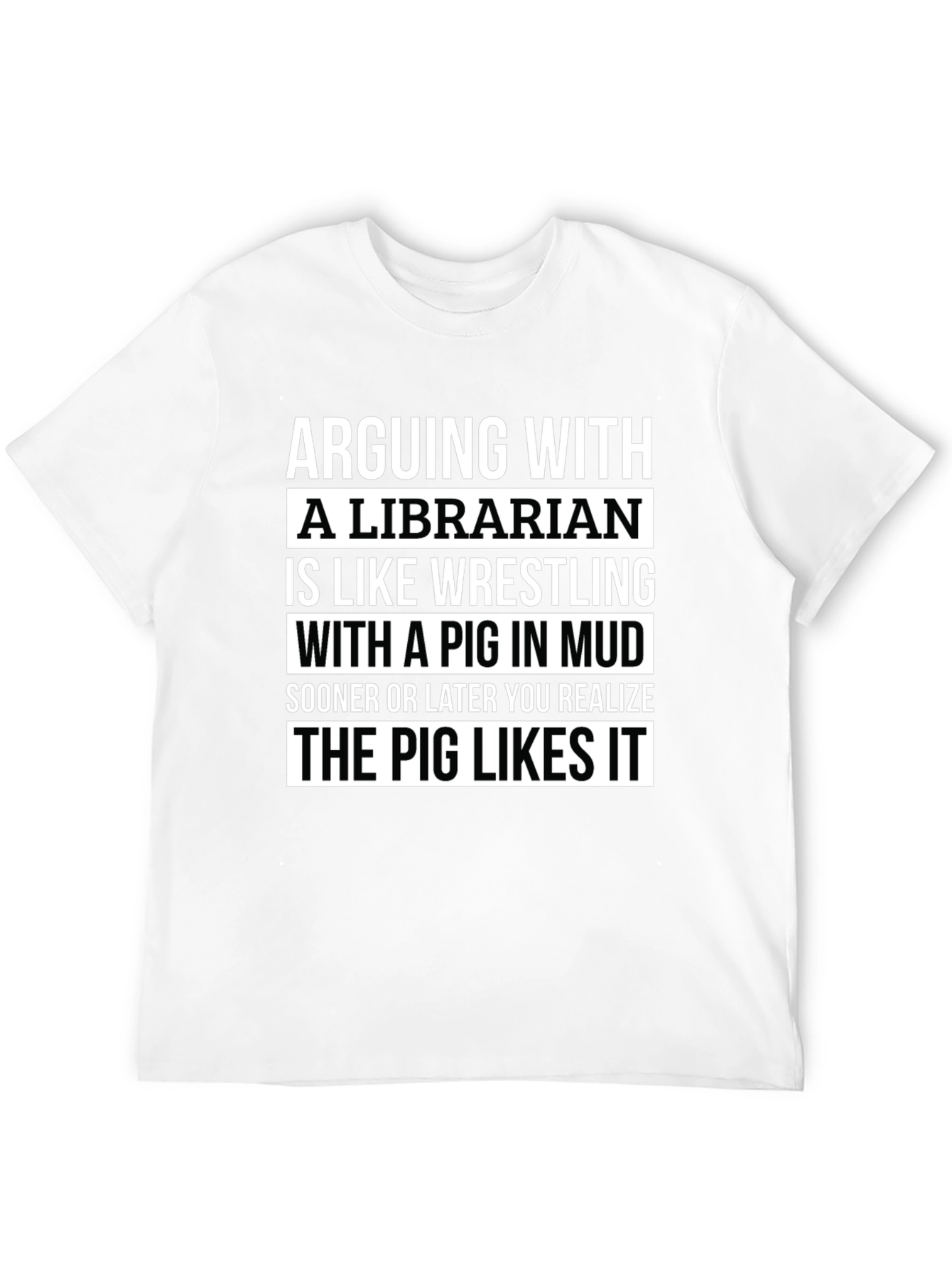 Black Arguing With a Librarian Funny T-Shirt view 12