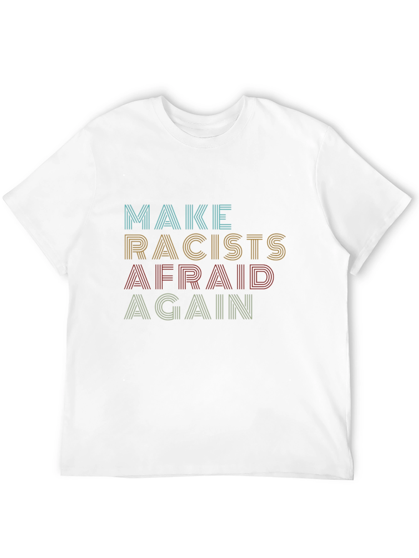 Black Make Racists Afraid Again Graphic Tee view 12