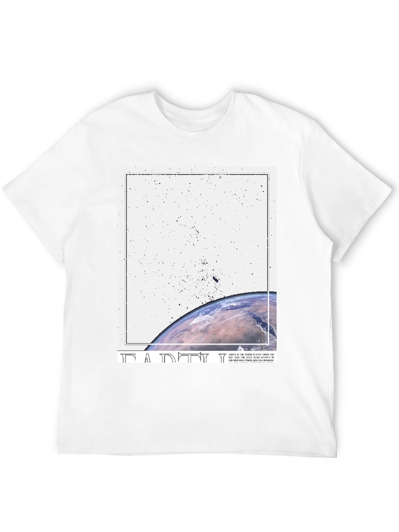 Black Earth Graphic Black T-Shirt - Trendy Casual Tee view 12