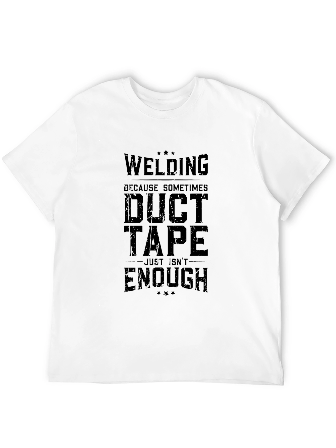 Black Welding Duct Tape Funny Black T-Shirt view 12