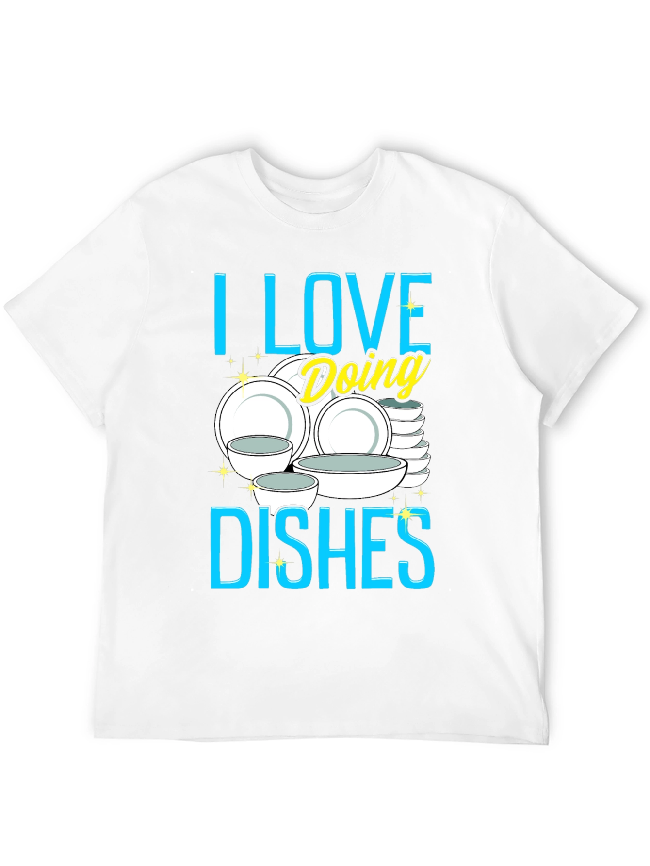 Black I Love Doing Dishes Graphic Tee view 12