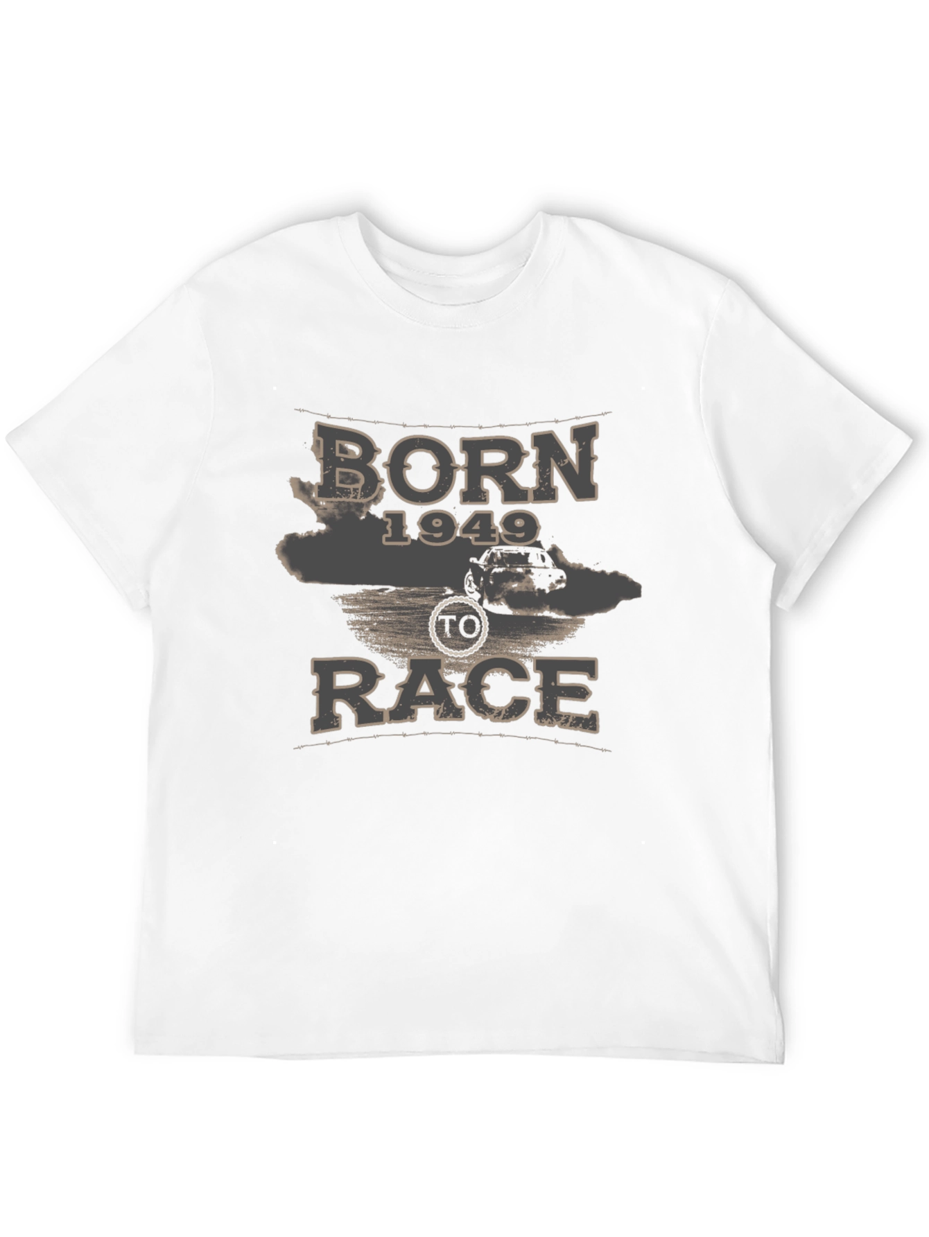 Black Born 1949 to Race T-Shirt - Vintage Car Design view 12