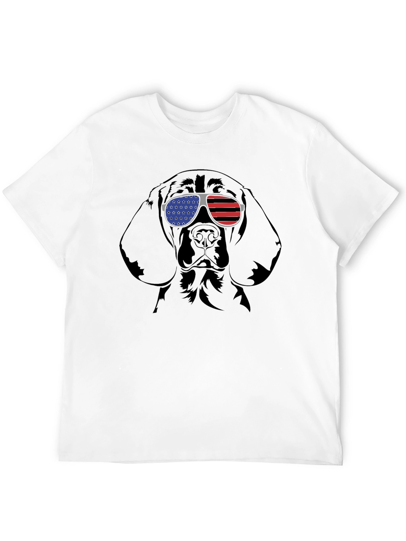 Black Patriotic Dog T-Shirt - American Flag Sunglasses Tee view 12