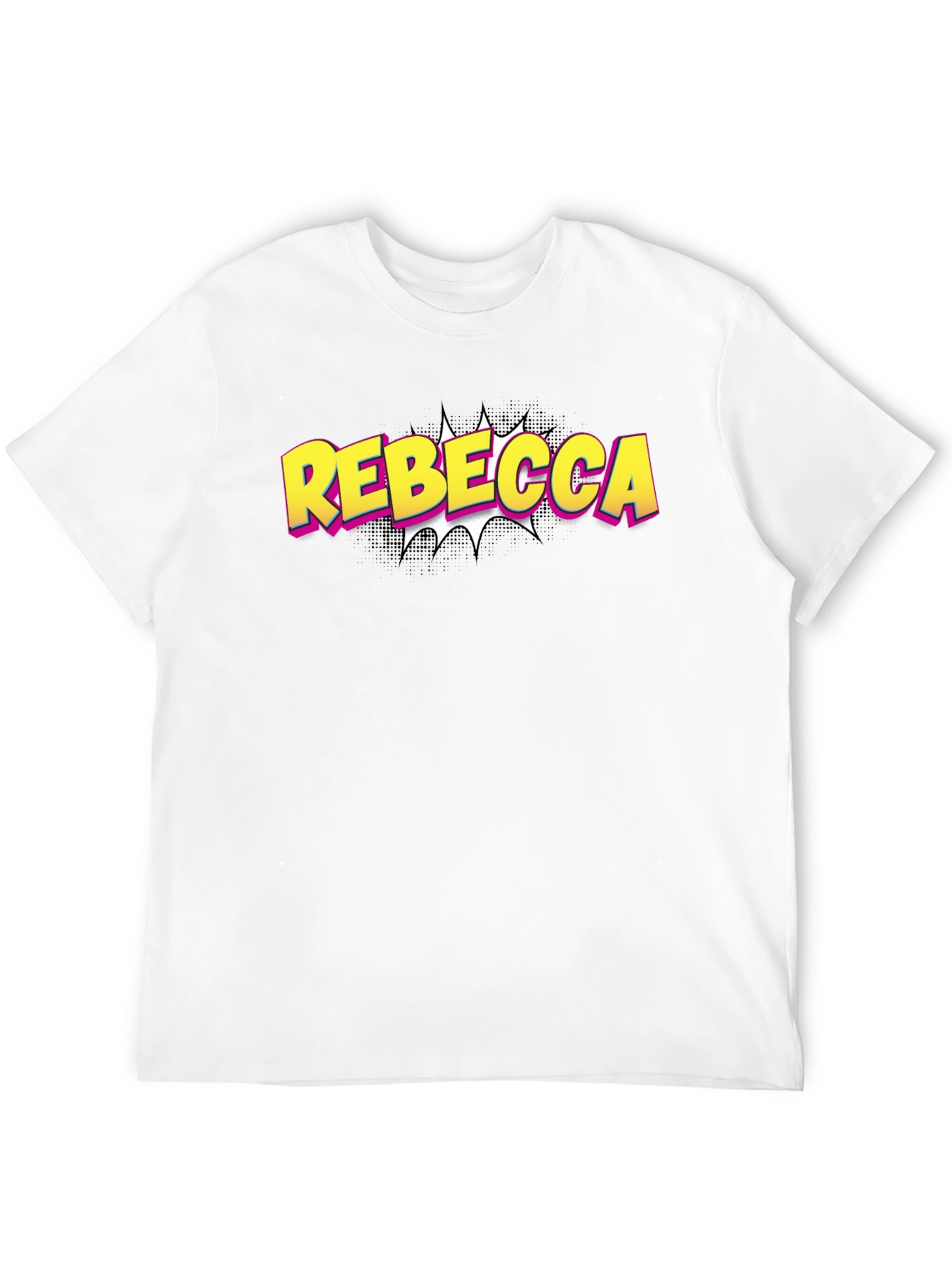 Black Rebecca Comic Style Black T-Shirt view 12