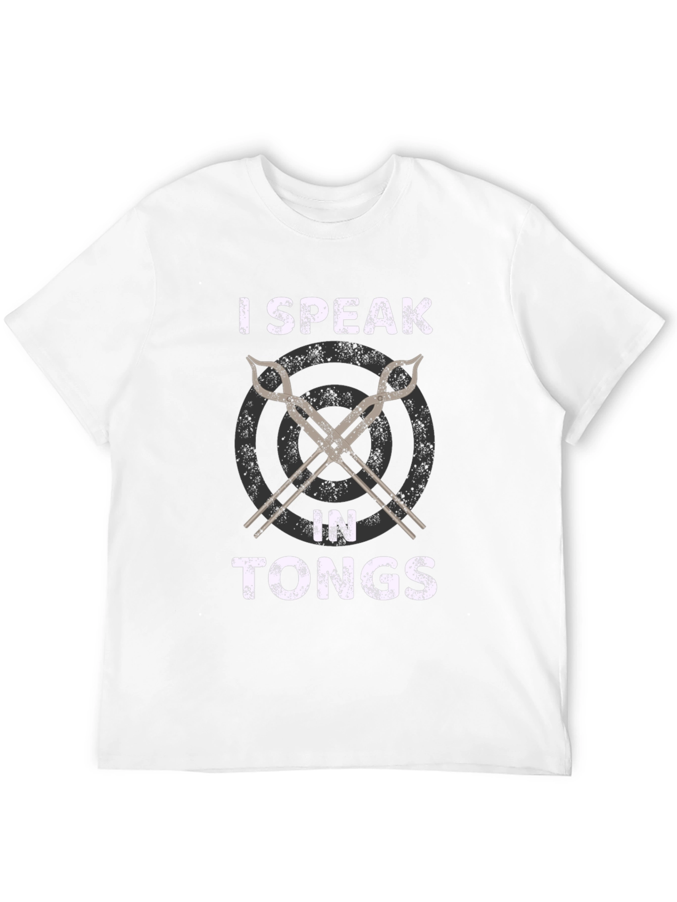 Black I Speak In Tongs Black T-Shirt view 12