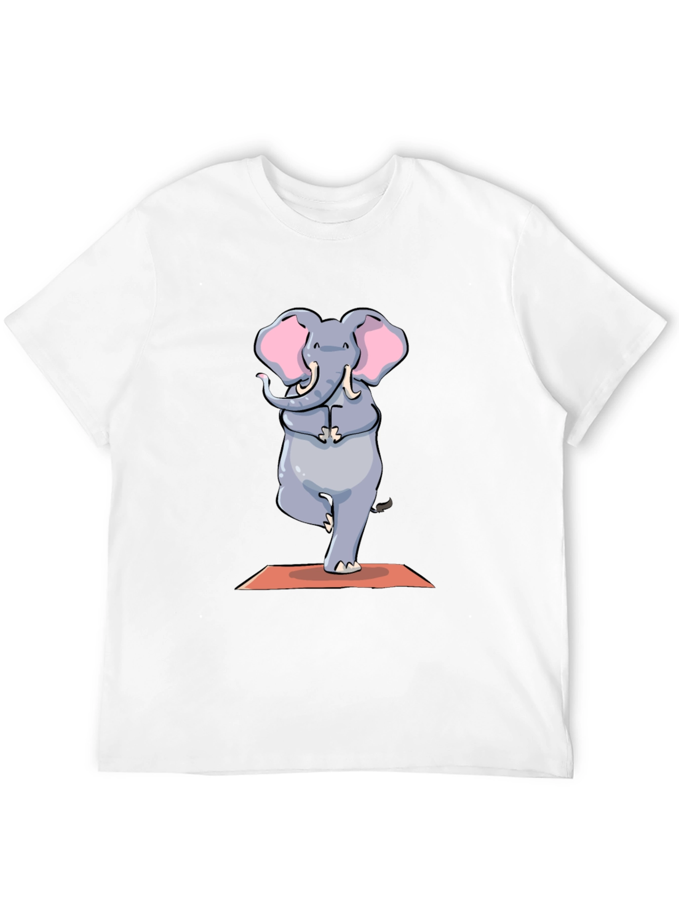 Black Yoga Elephant Graphic Tee - Black Cotton T-Shirt view 12