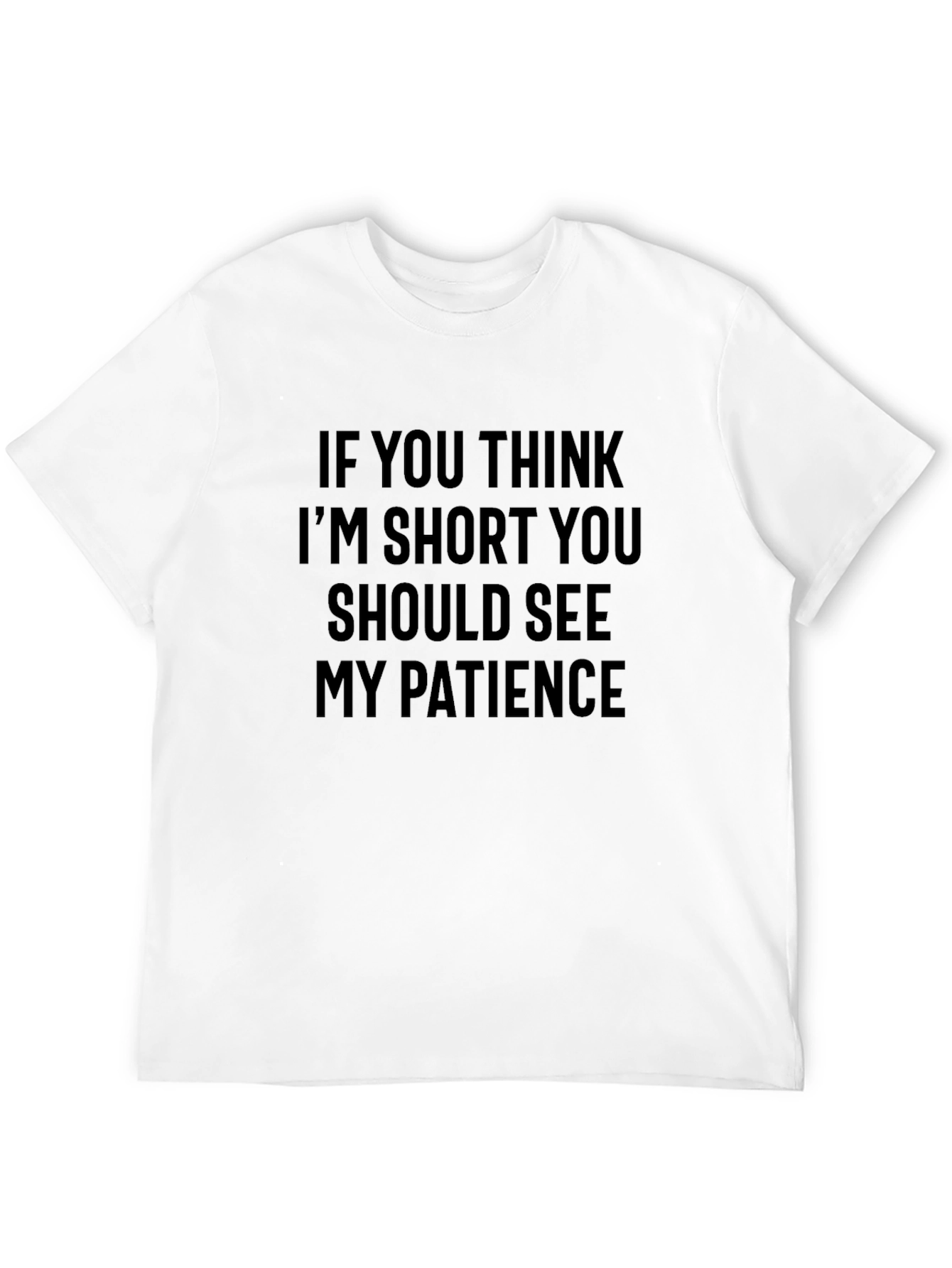 Black Funny Short Patience Graphic T-Shirt view 12
