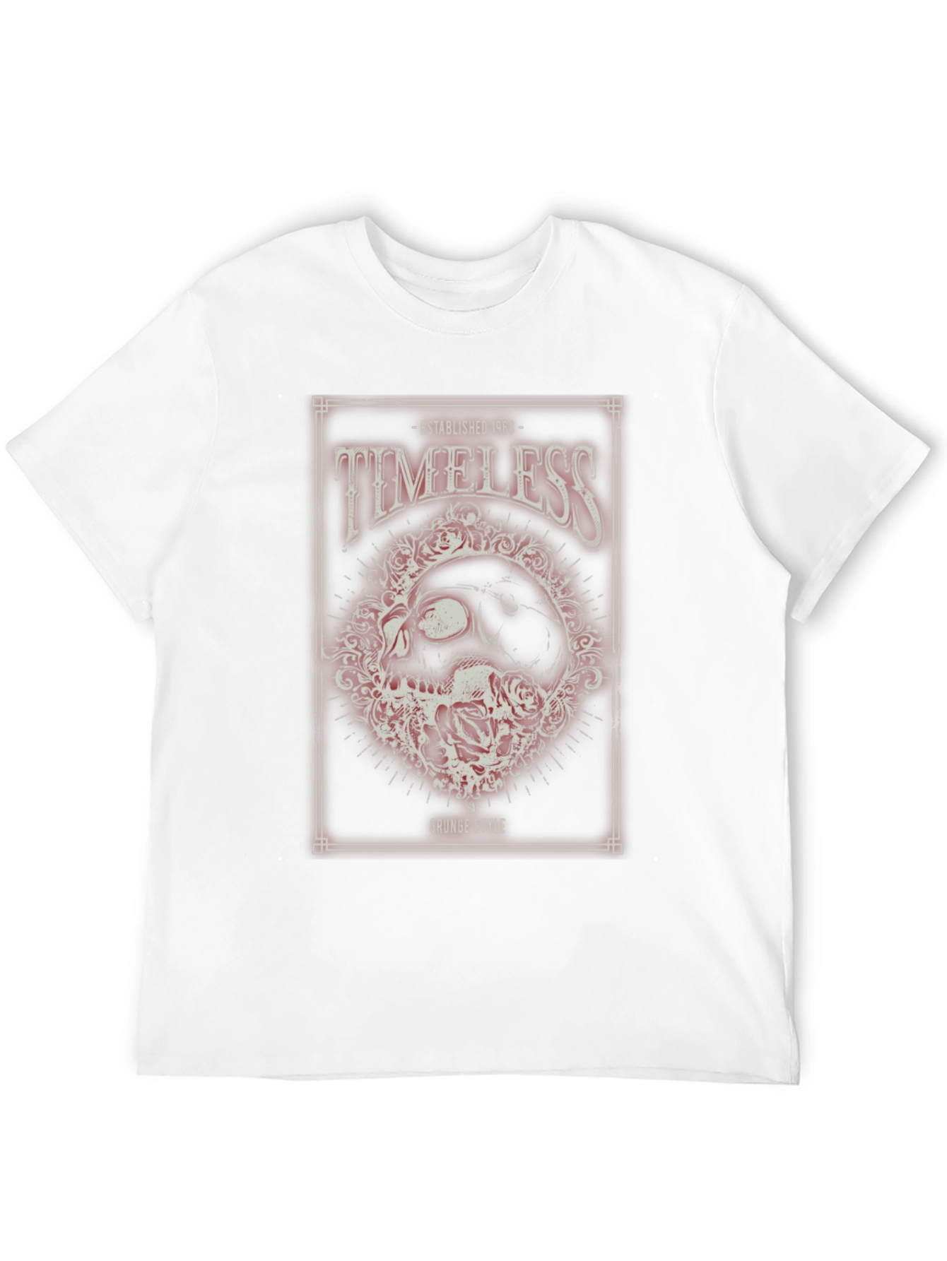 Timeless Grunge Style Skull Graphic T-Shirt - 12