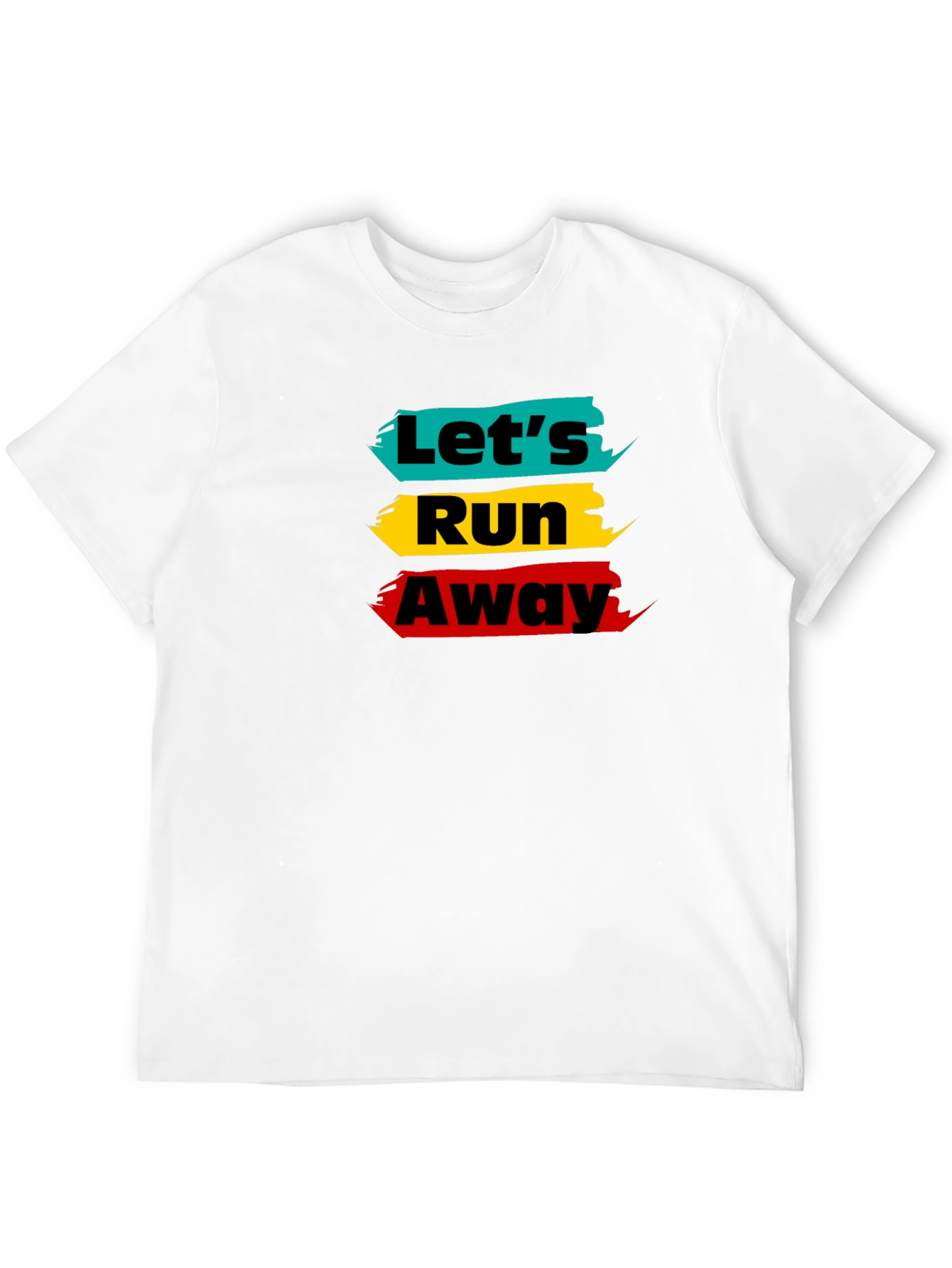 Black Let's Run Away Graphic Tee - Trendy Design view 12