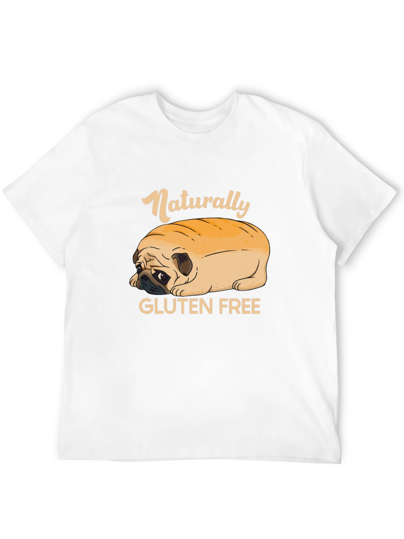 Black Naturally Gluten Free Pug T-Shirt view 12