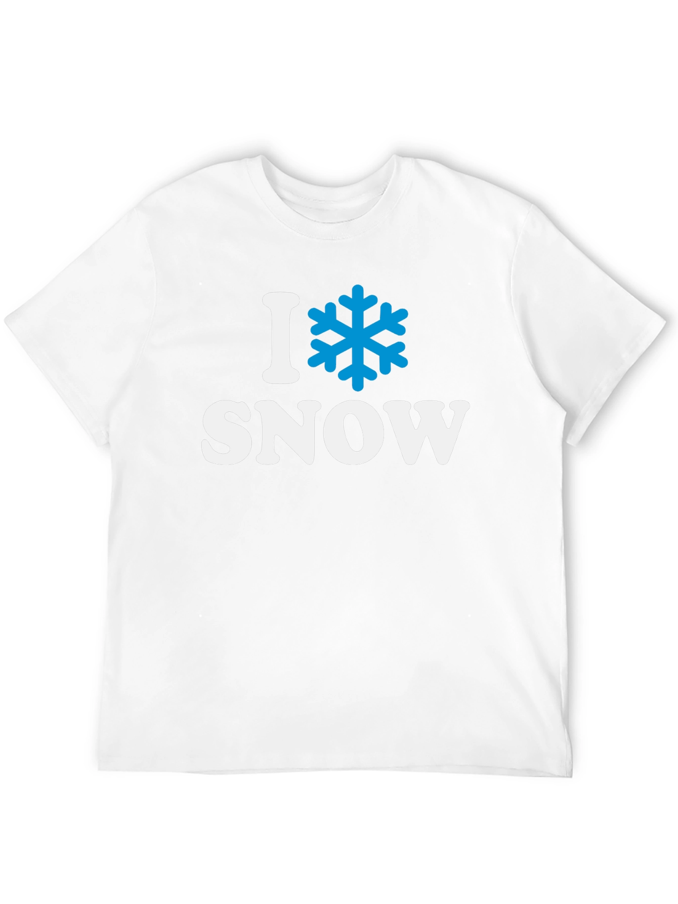 Black I Love Snow T-Shirt - Winter Holiday Apparel view 12