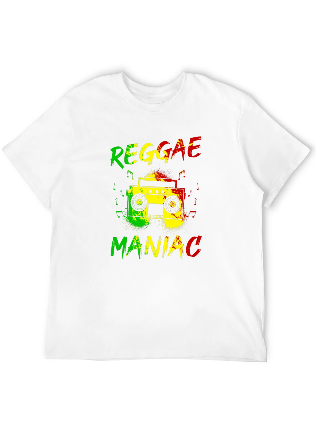 Black Reggae Maniac Graphic T-Shirt view 12