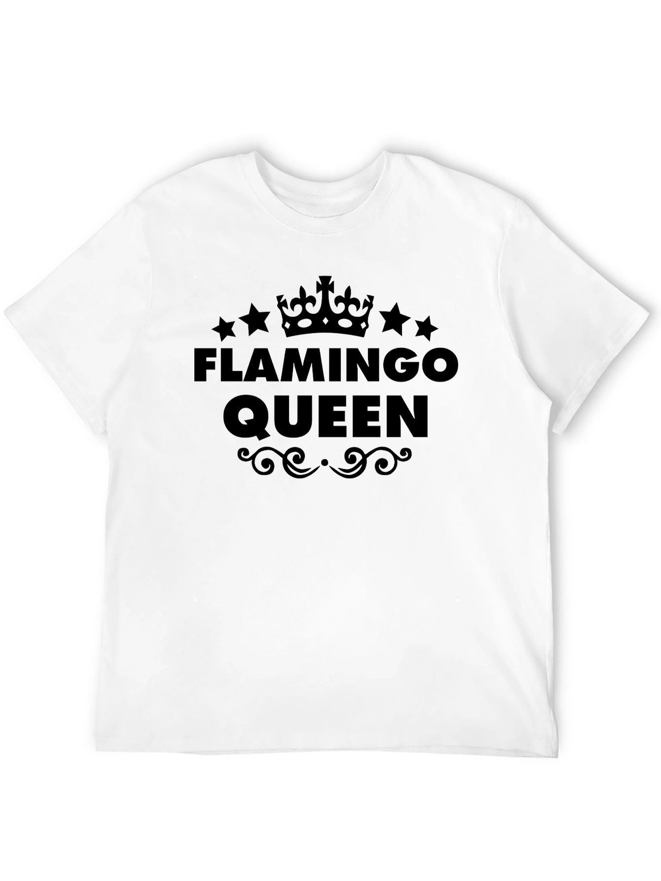 Black Flamingo Queen Graphic Tee - Black view 12
