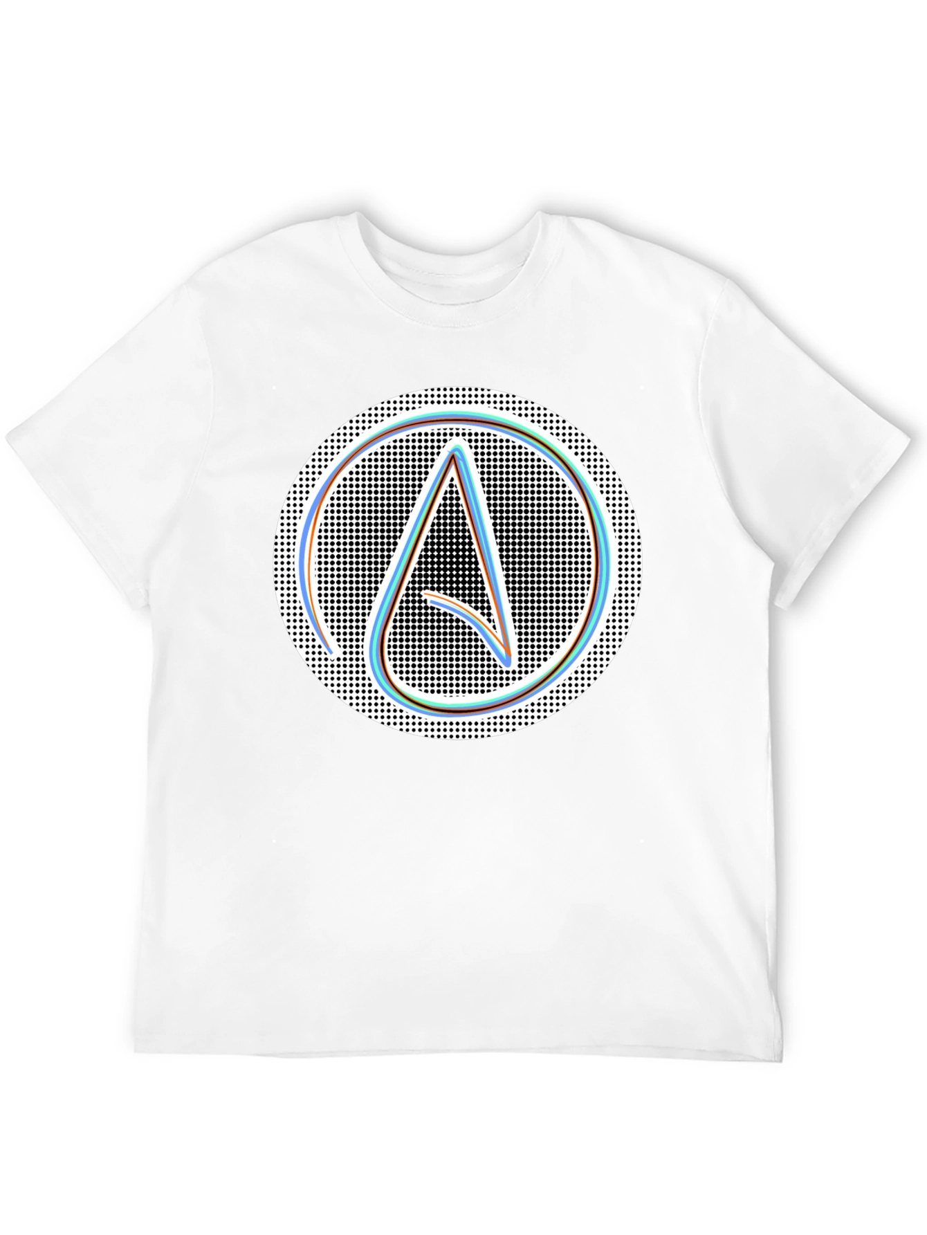 Black Atheist Symbol T-Shirt: Modern Black Graphic Tee view 12