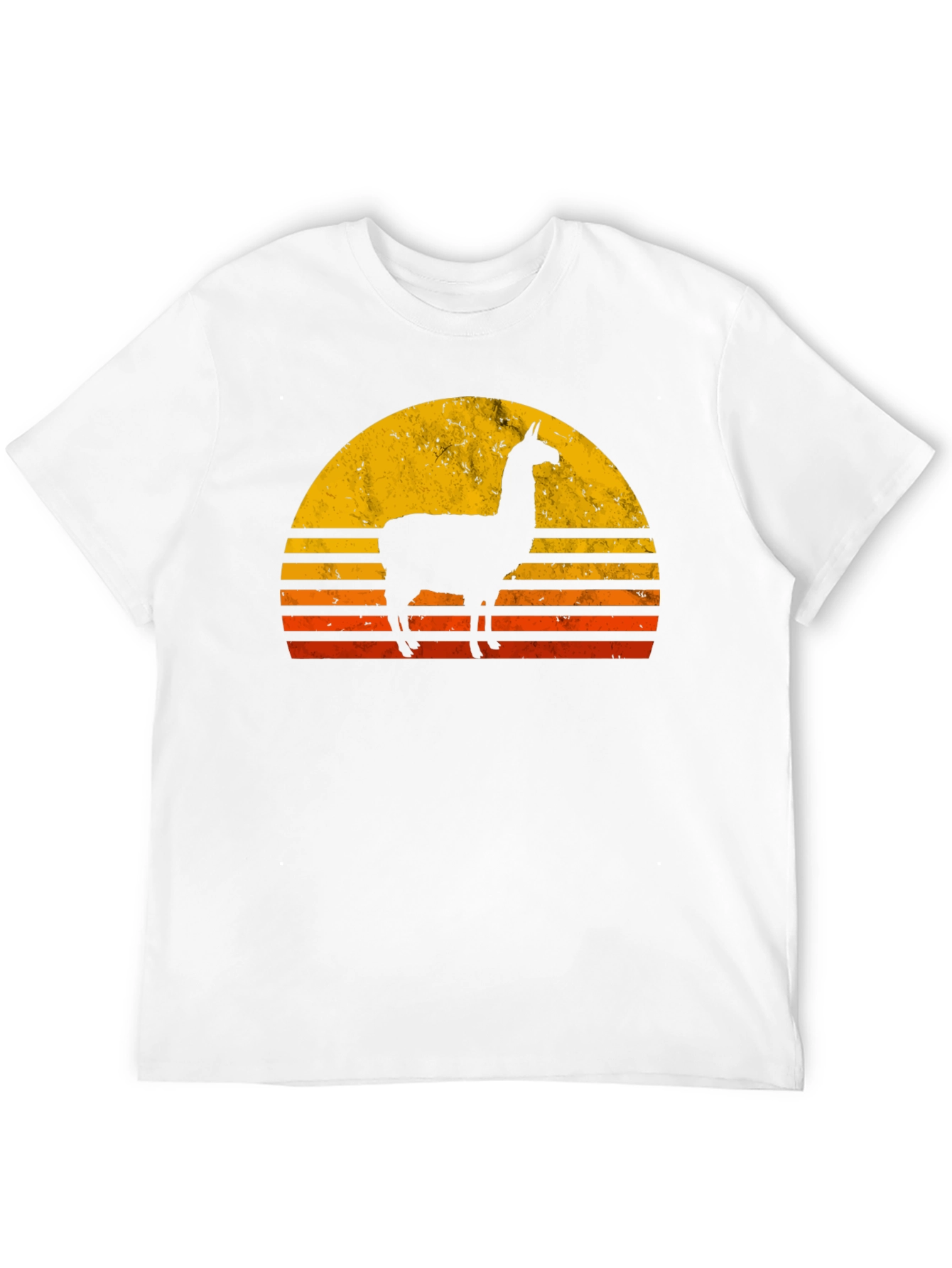 Black Llama Sunset Graphic T-Shirt - Retro Style view 12