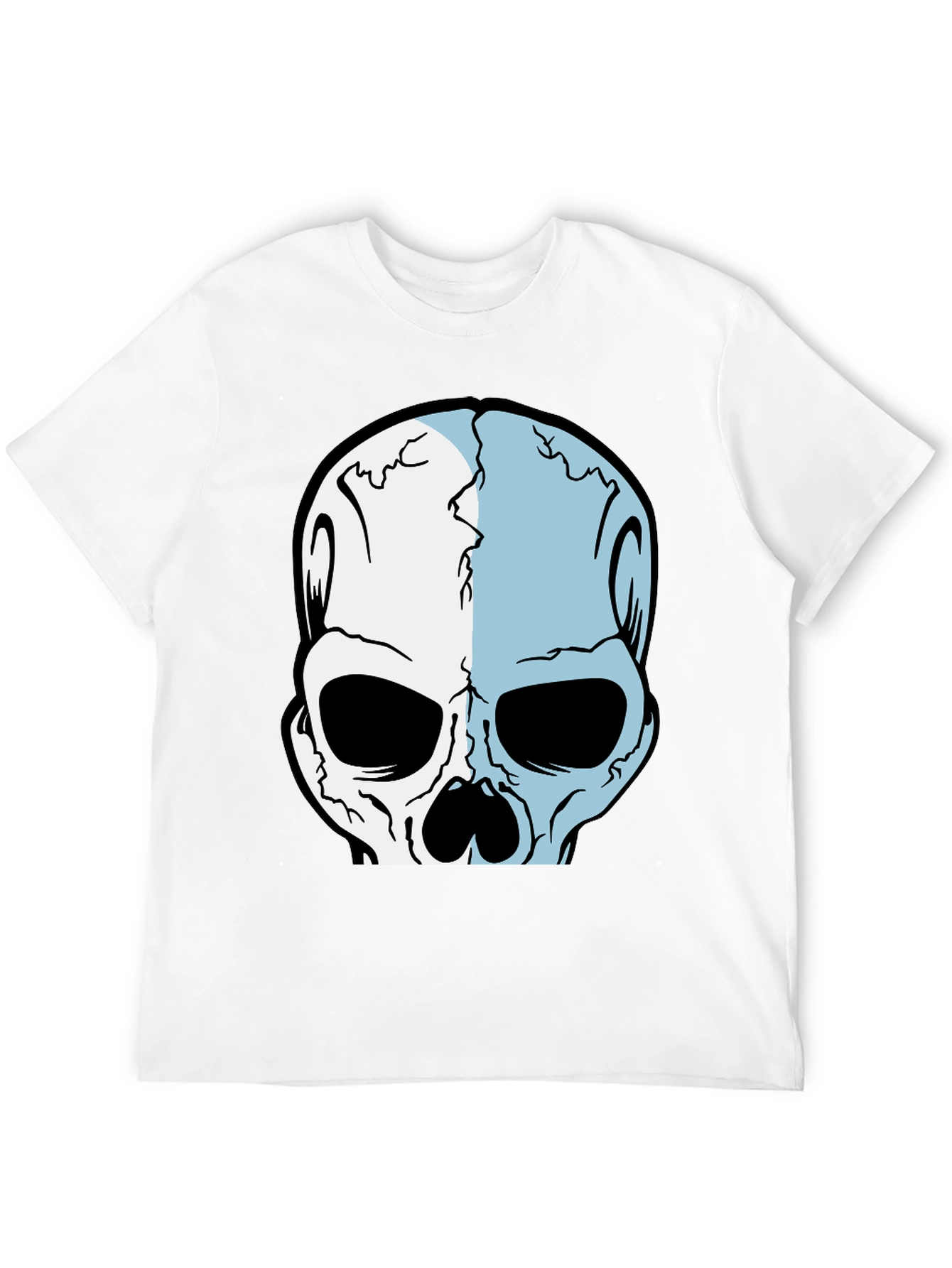 Black Skull Graphic Print Black T-Shirt view 12