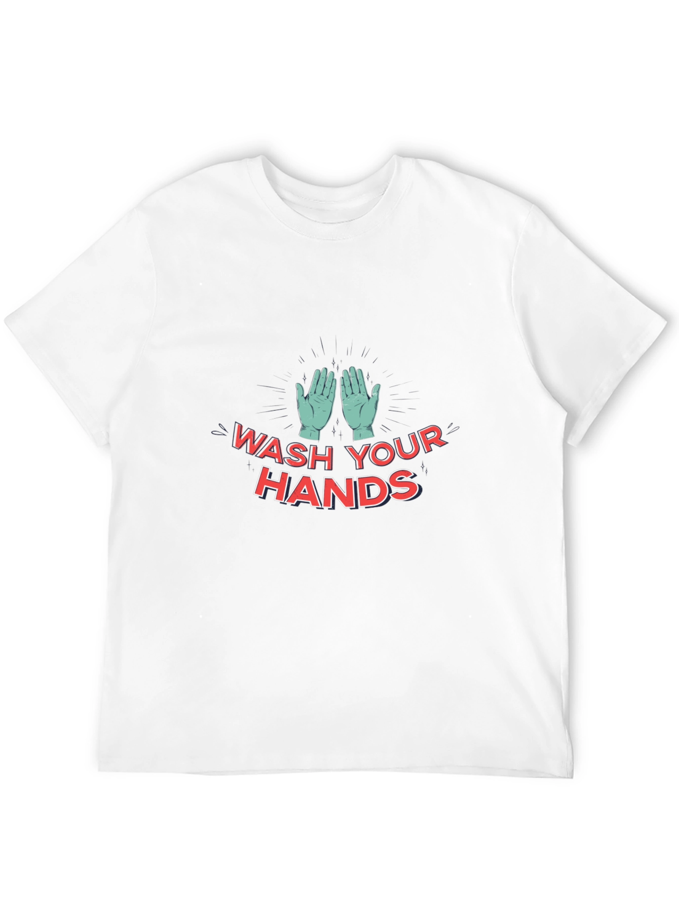 Black Wash Your Hands T-Shirt - Stay Safe and Stylish! view 12