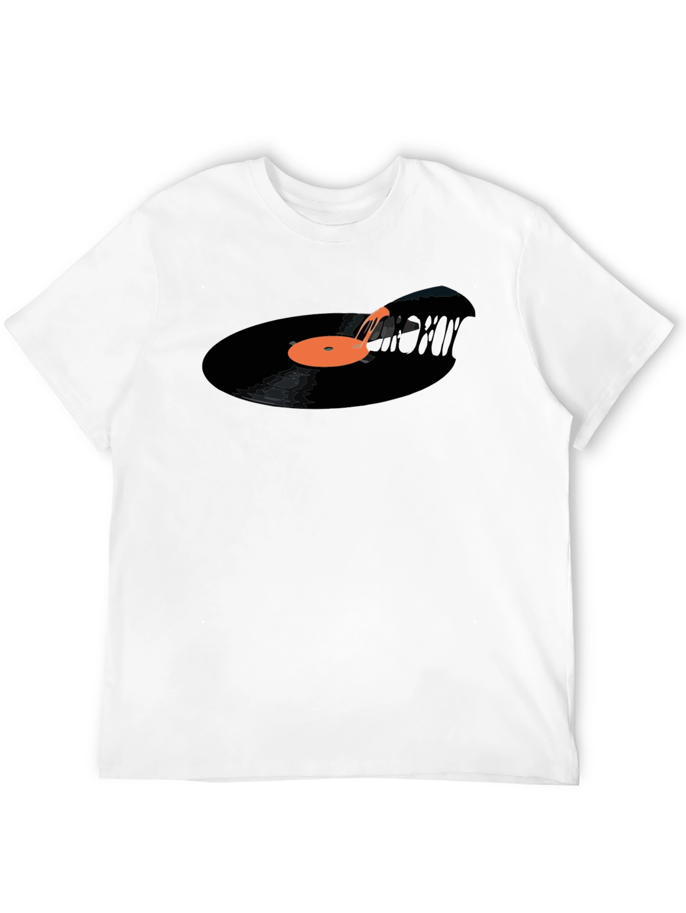 Melting Vinyl Record Graphic Tee - Cool Music Lover T-Shirt - 12