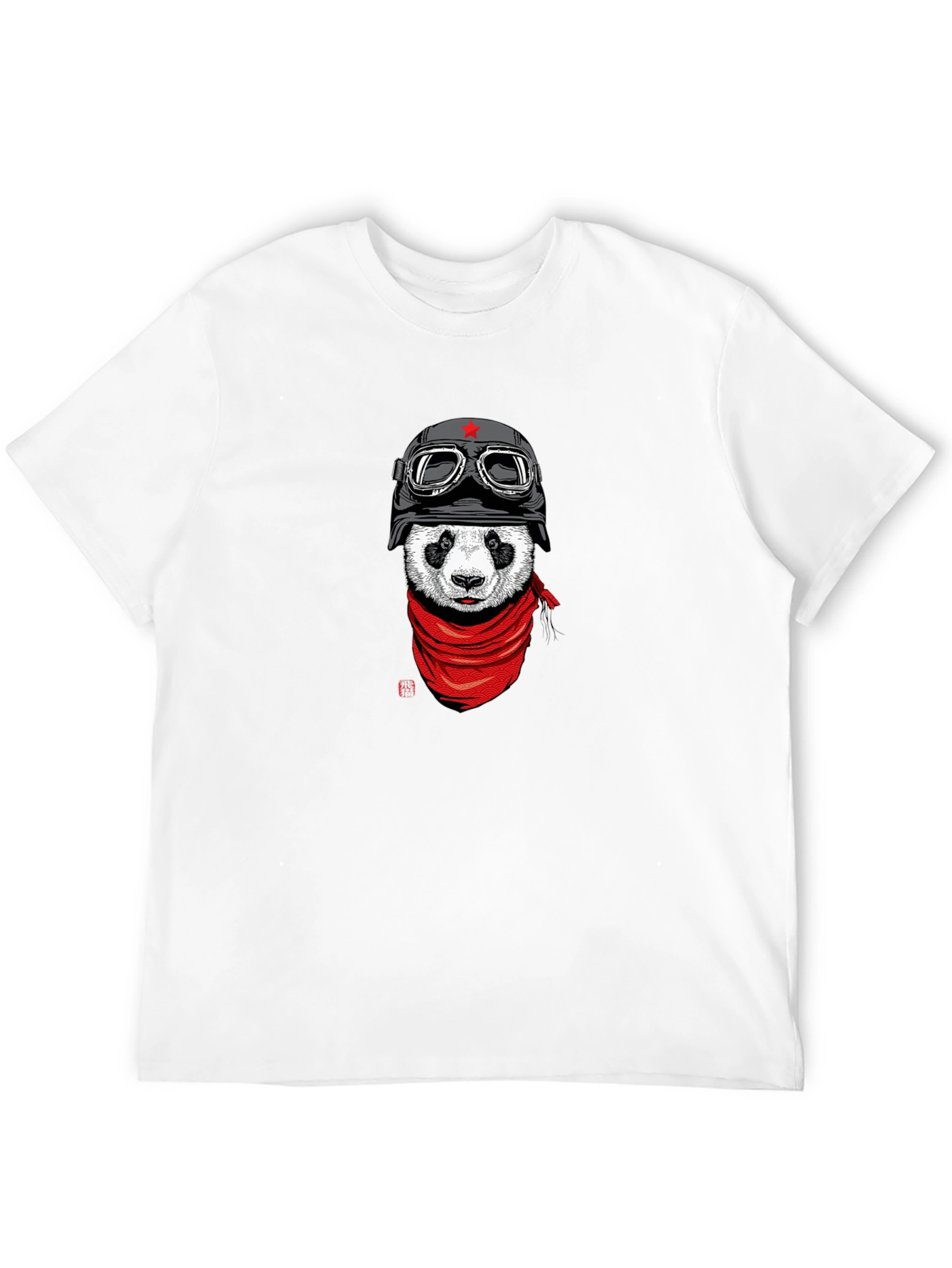 Black Panda Biker Graphic T-Shirt - Cool & Unique Design view 12