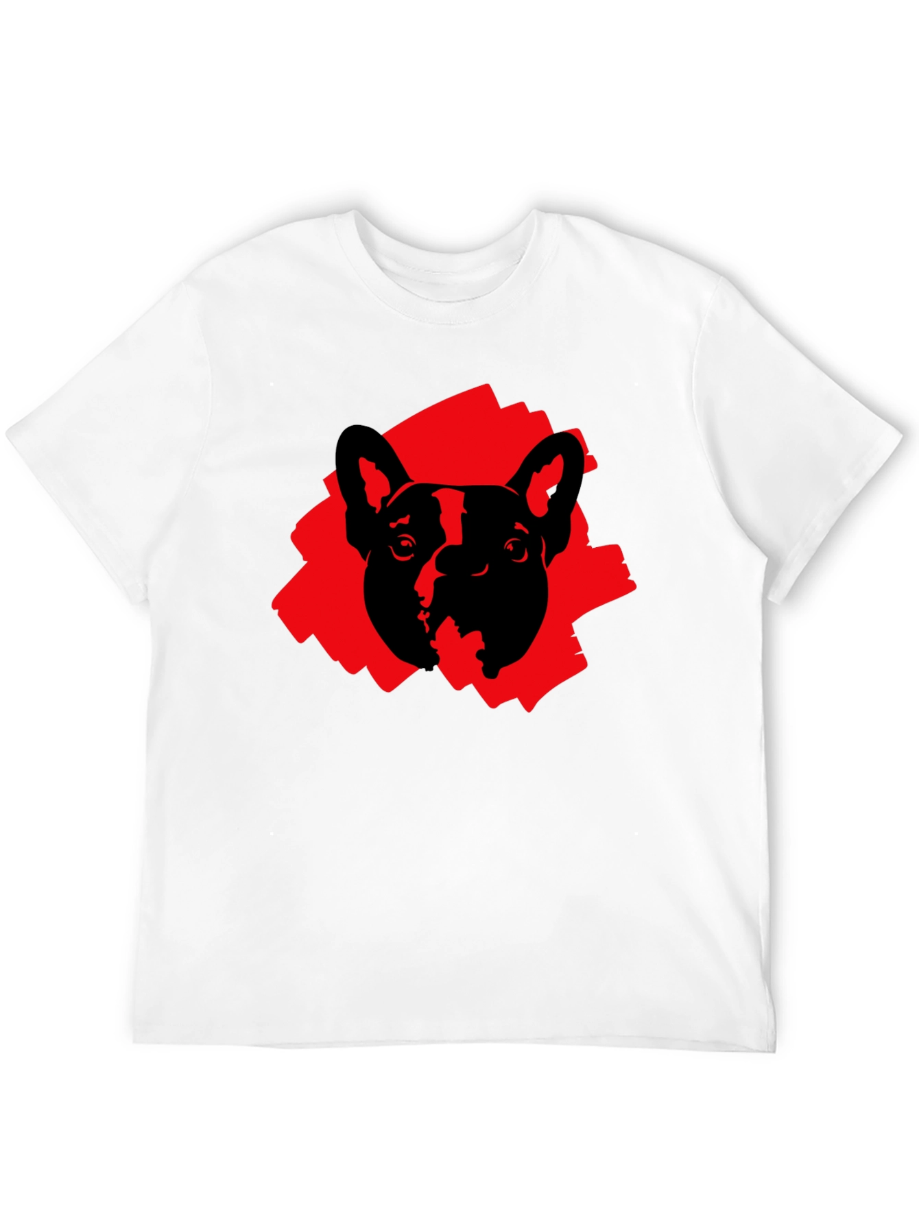Black Dog Graphic Tee - Red Brushstroke Print view 12